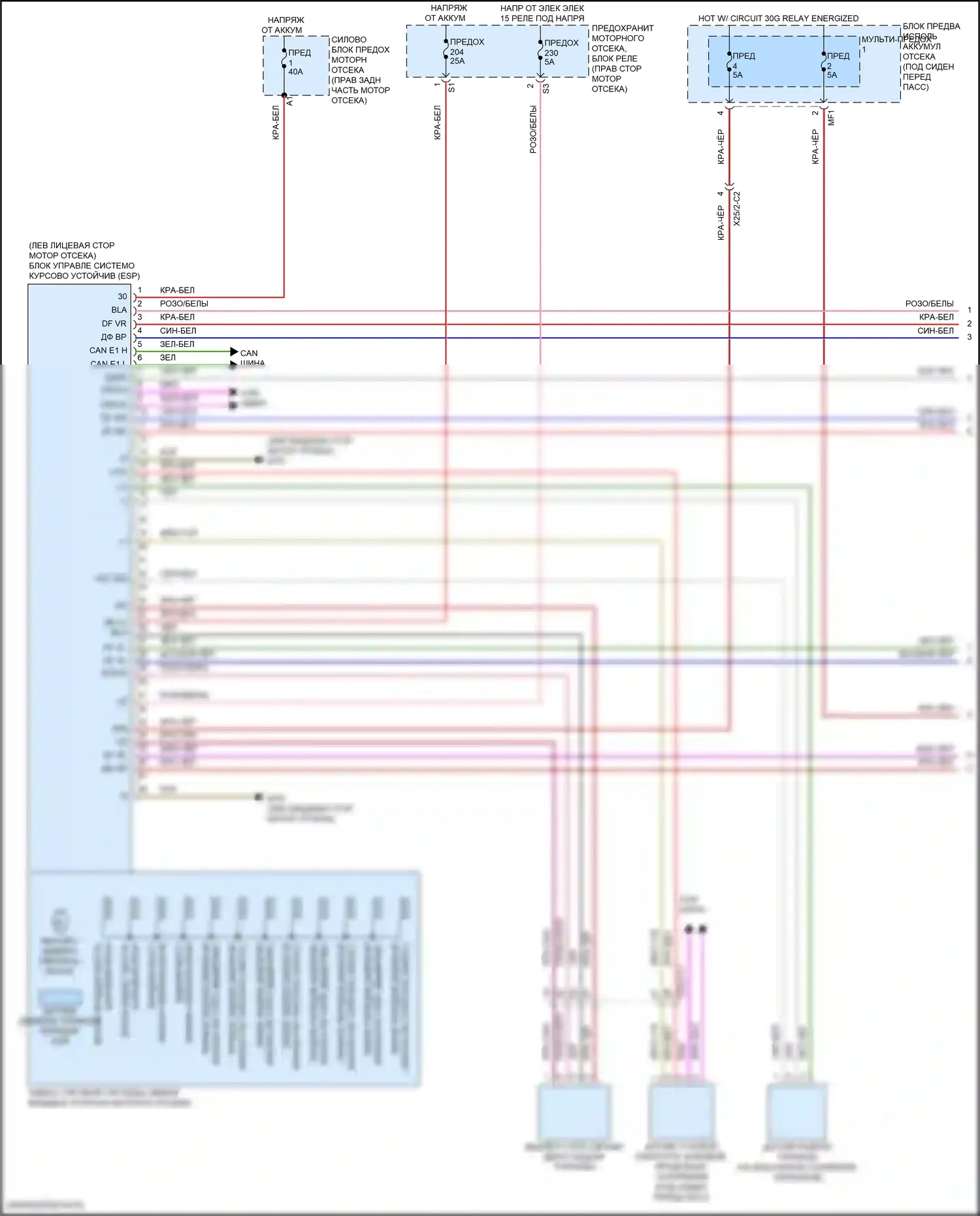 GLS-класс Mercedes-Benz X166 (2015-2019): Антиблокировочная система abs электросхема (1 из 2) 