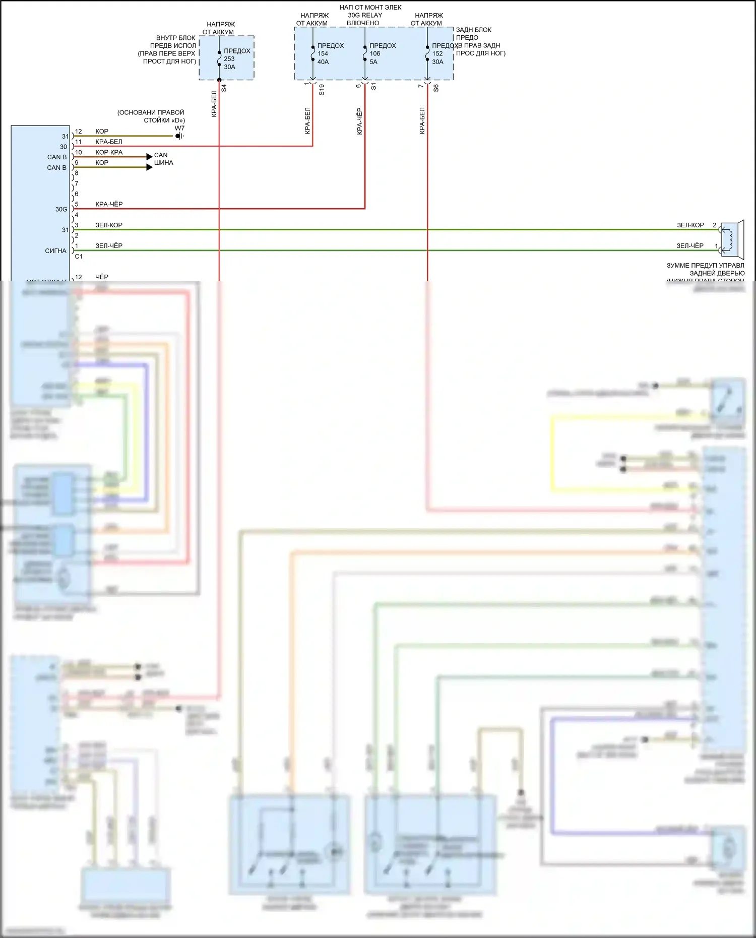GLS-класс Mercedes-Benz X166 (2015-2019): Электропривод багажника электросхема 