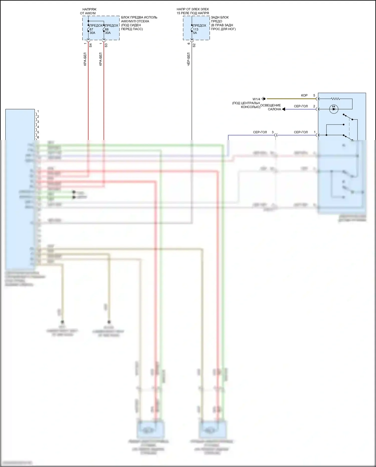 GLS-класс Mercedes-Benz X166 (2015-2019): Электросхема блокировки селектора 