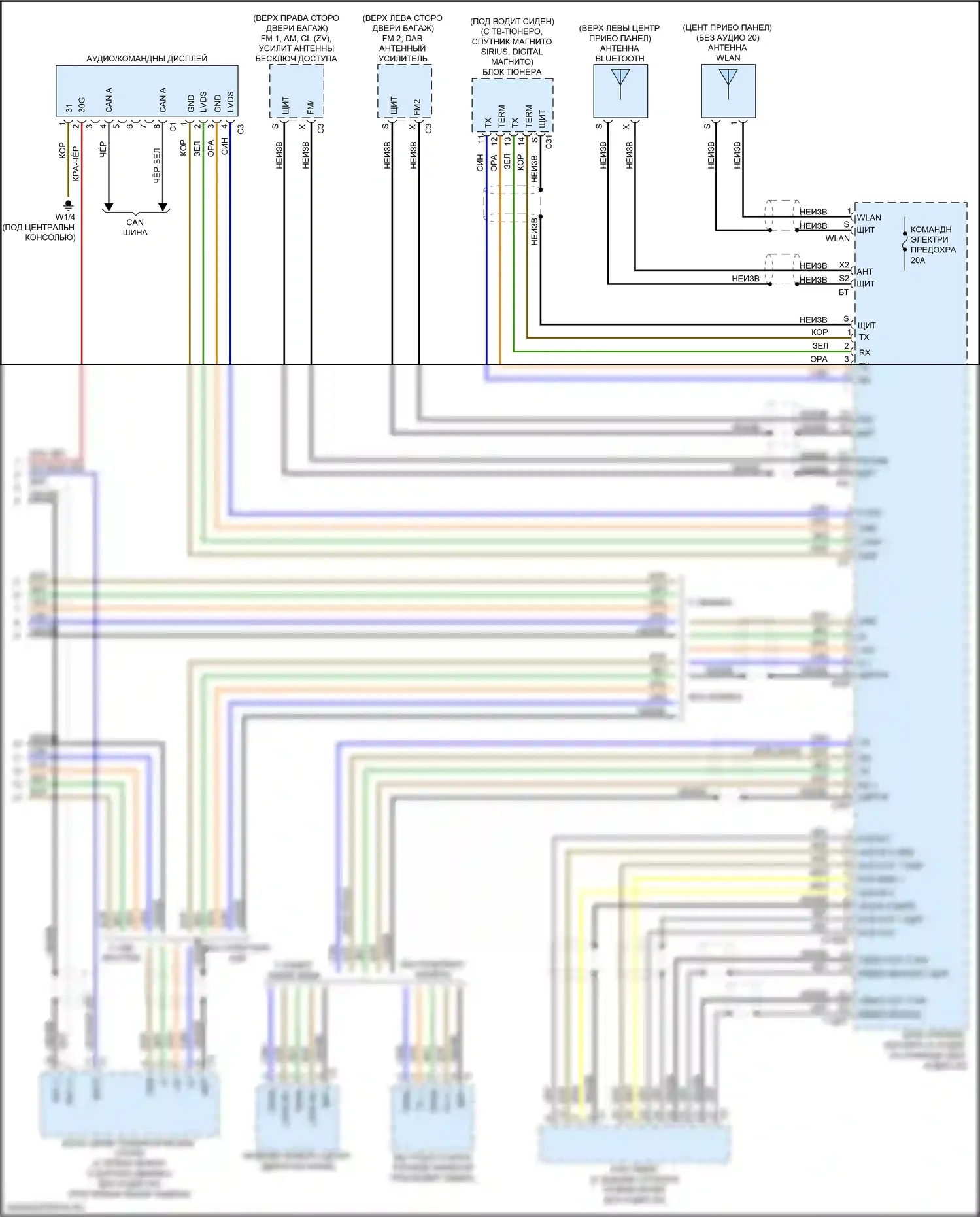 GLS-класс Mercedes-Benz X166 (2015-2019): Электросхема магнитолы comand (5 из 5) 