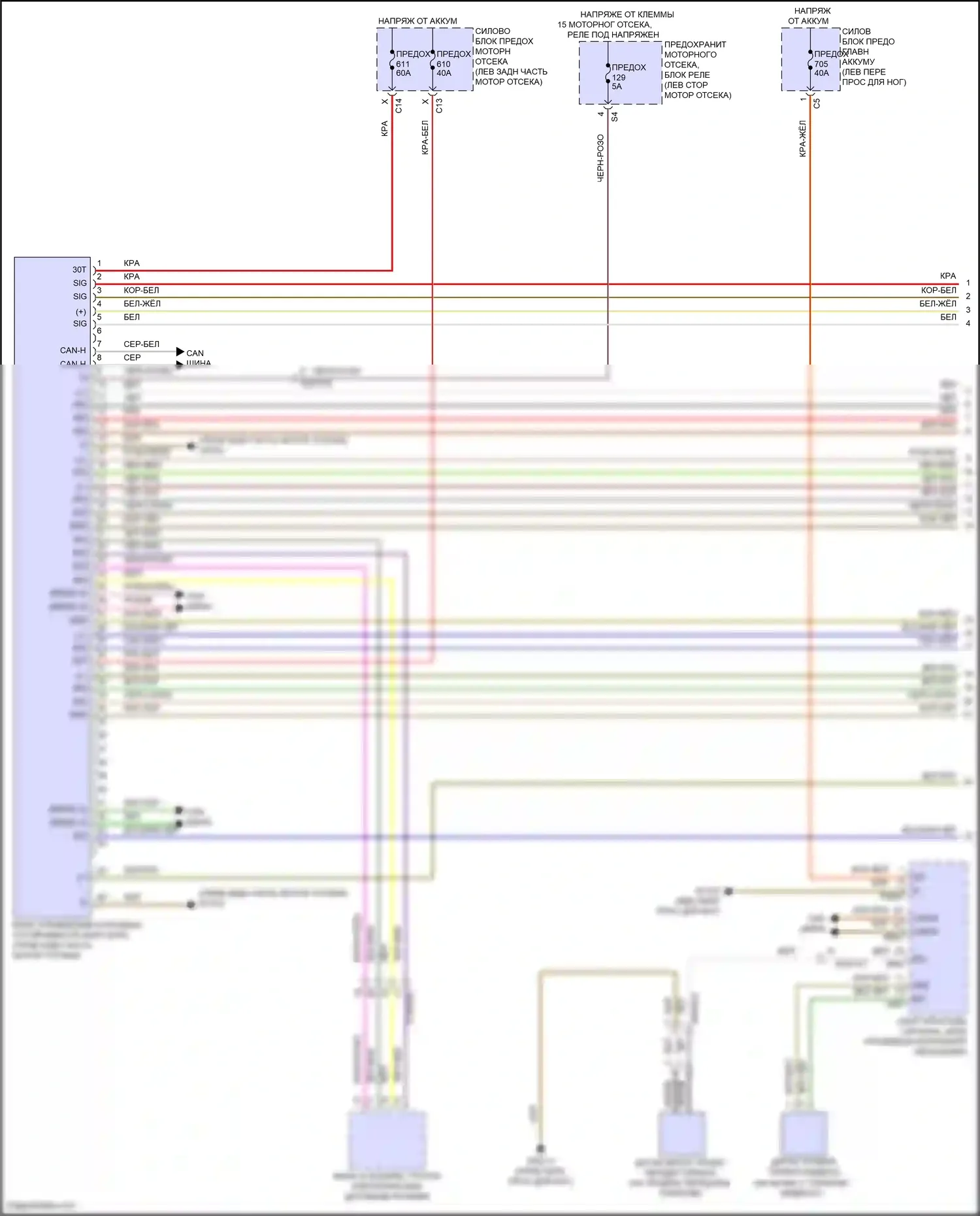 GLS-класс Mercedes-Benz X167 рестайлинг (2023-2024): Антиблокировочная система abs электросхема (1 из 2) 