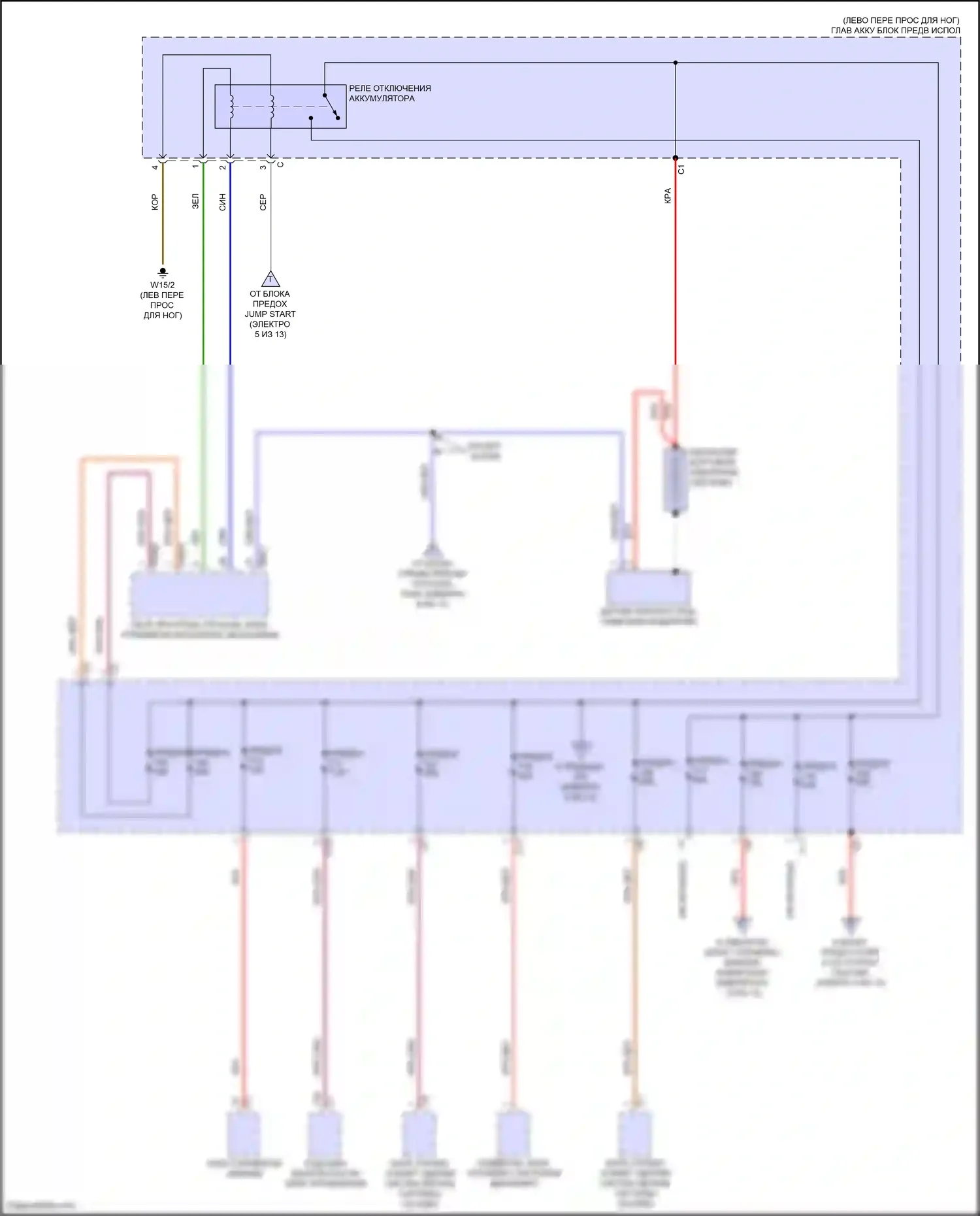 GLS-класс Mercedes-Benz X167 рестайлинг (2023-2024): Электросхема блока предохранителей реле (1 из 13) 