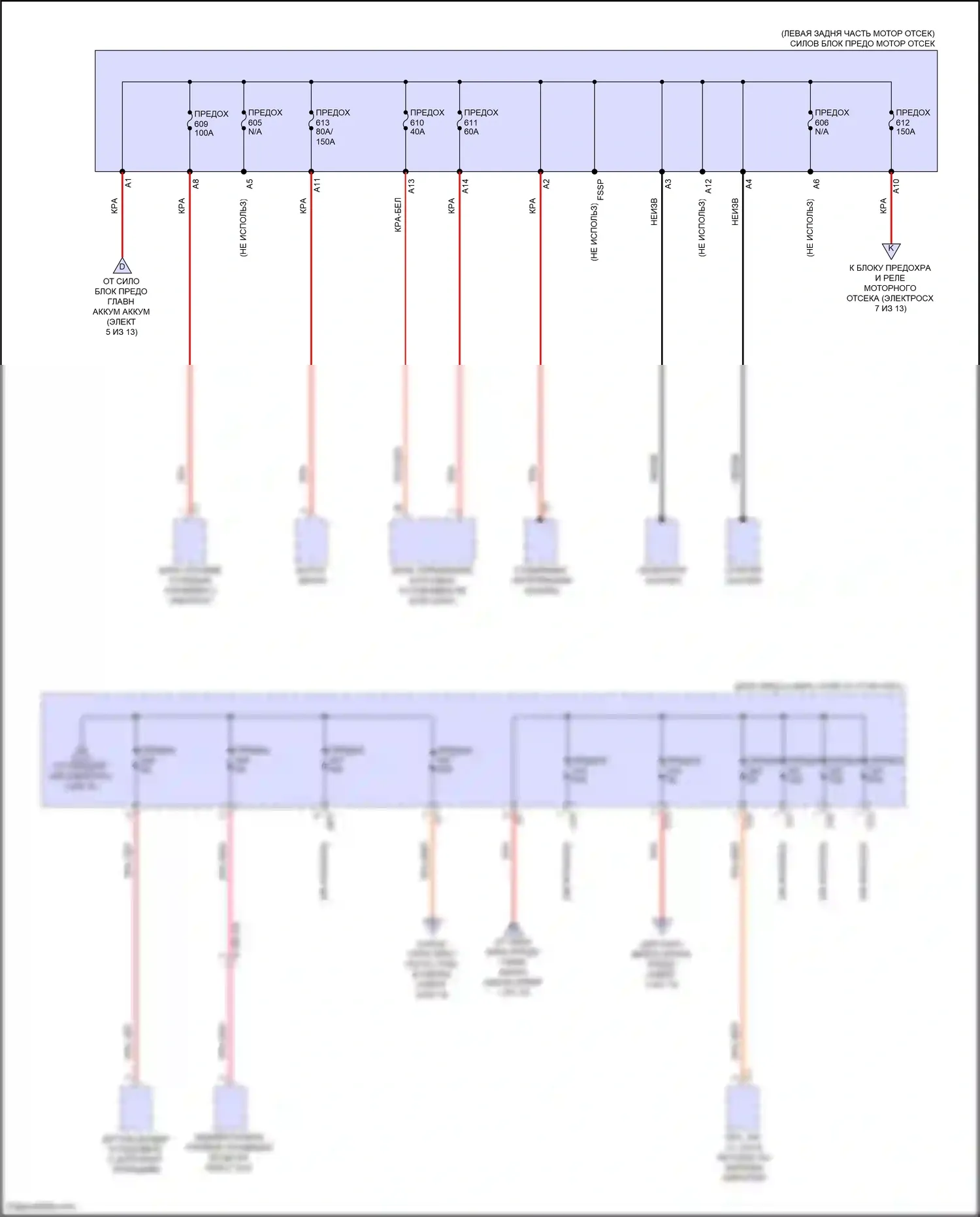 GLS-класс Mercedes-Benz X167 рестайлинг (2023-2024): Электросхема блока предохранителей реле (4 из 13) 