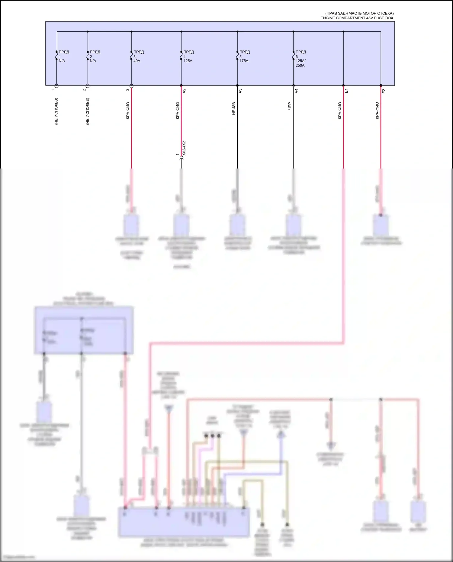 GLS-класс Mercedes-Benz X167 рестайлинг (2023-2024): Электросхема блока предохранителей реле (6 из 13) 