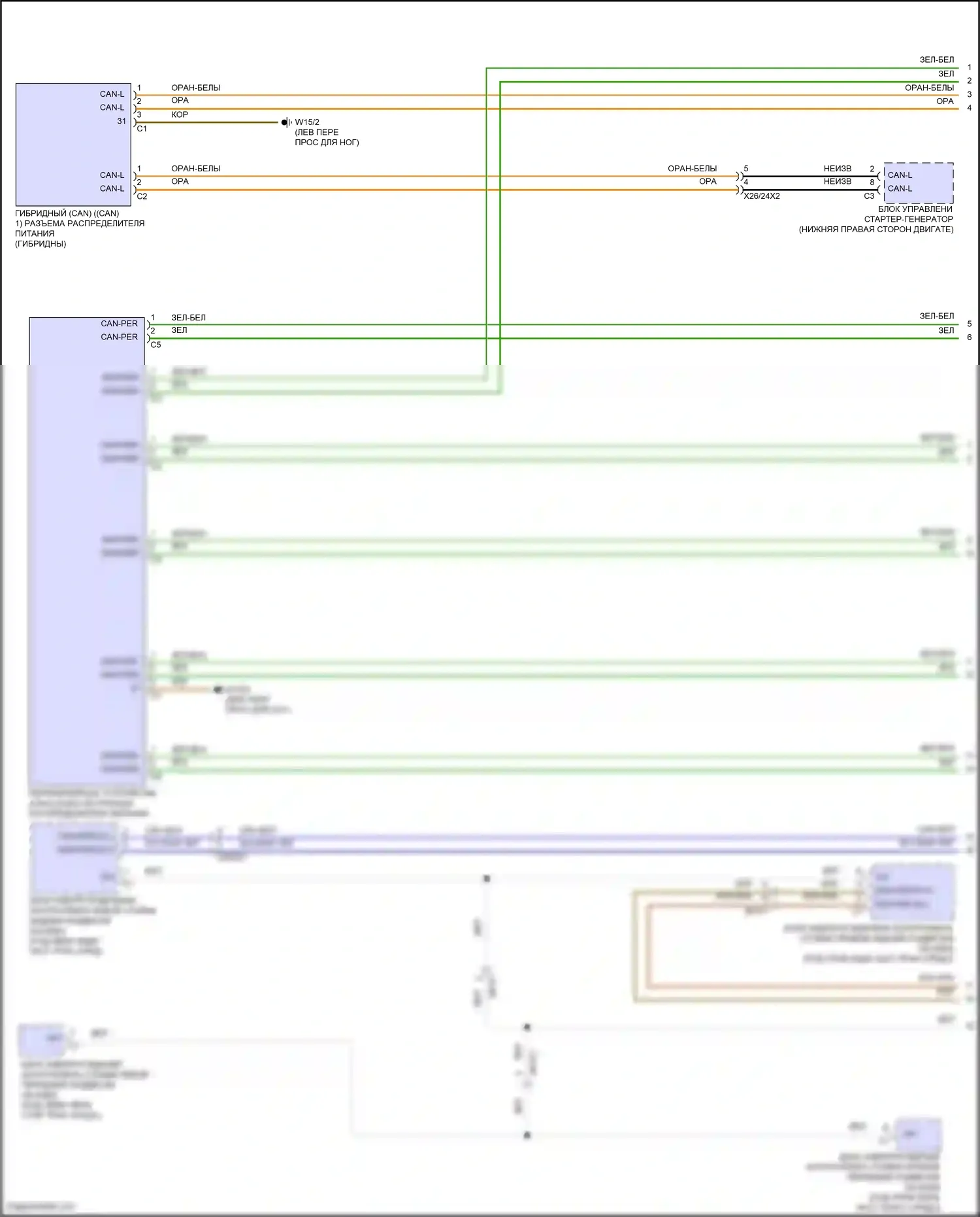 GLS-класс Mercedes-Benz X167 рестайлинг (2023-2024): Электросхема шины высокого/низкого уровня (1 из 8) 