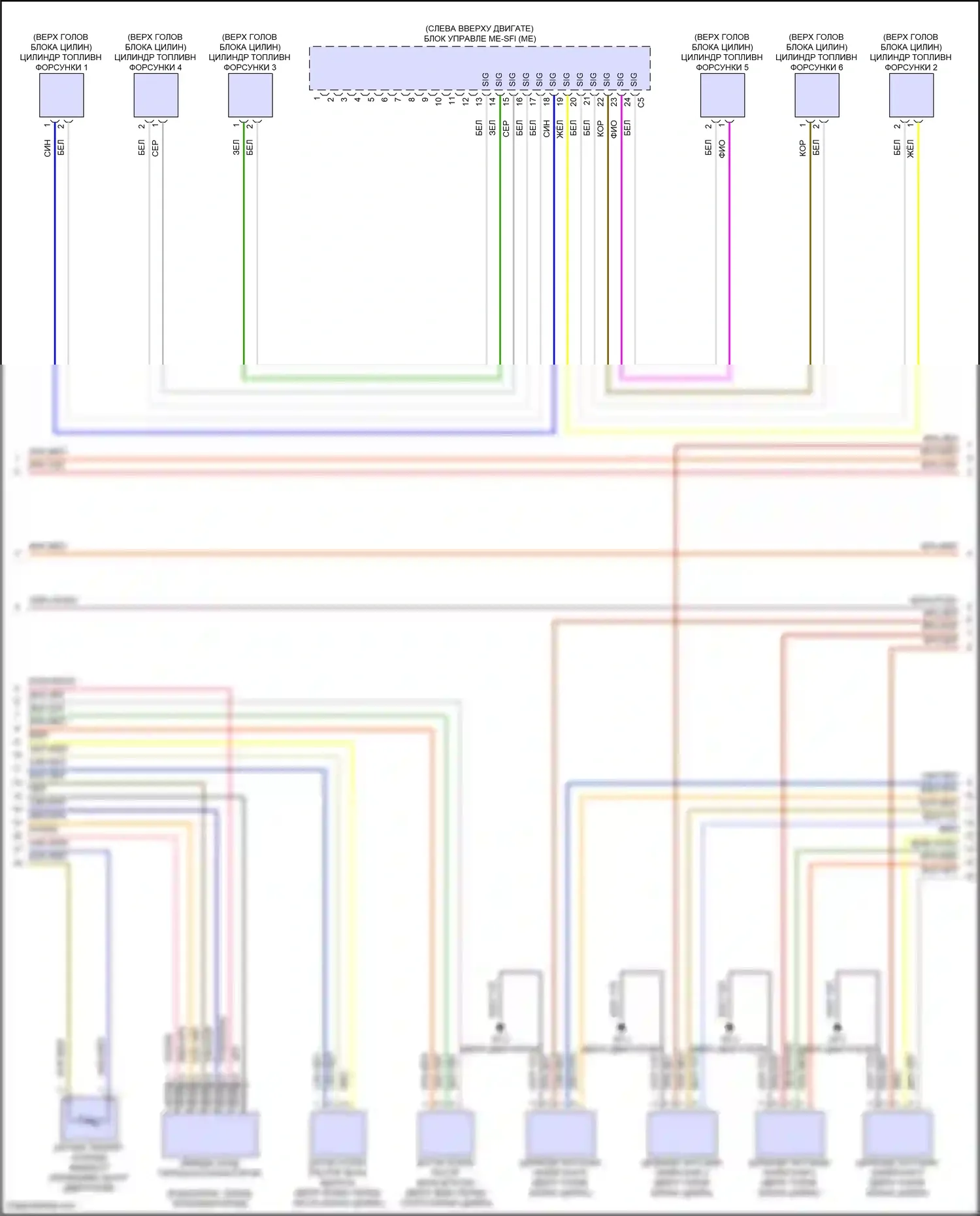 GLS-класс Mercedes-Benz X167 рестайлинг (2023-2024): Электросхема двигателя 3.0l turbo hybrid (5 из 9) 