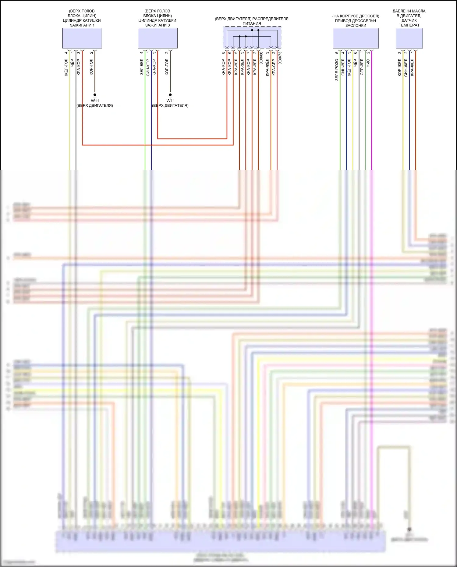 GLS-класс Mercedes-Benz X167 рестайлинг (2023-2024): Электросхема двигателя 3.0l turbo hybrid (6 из 9) 