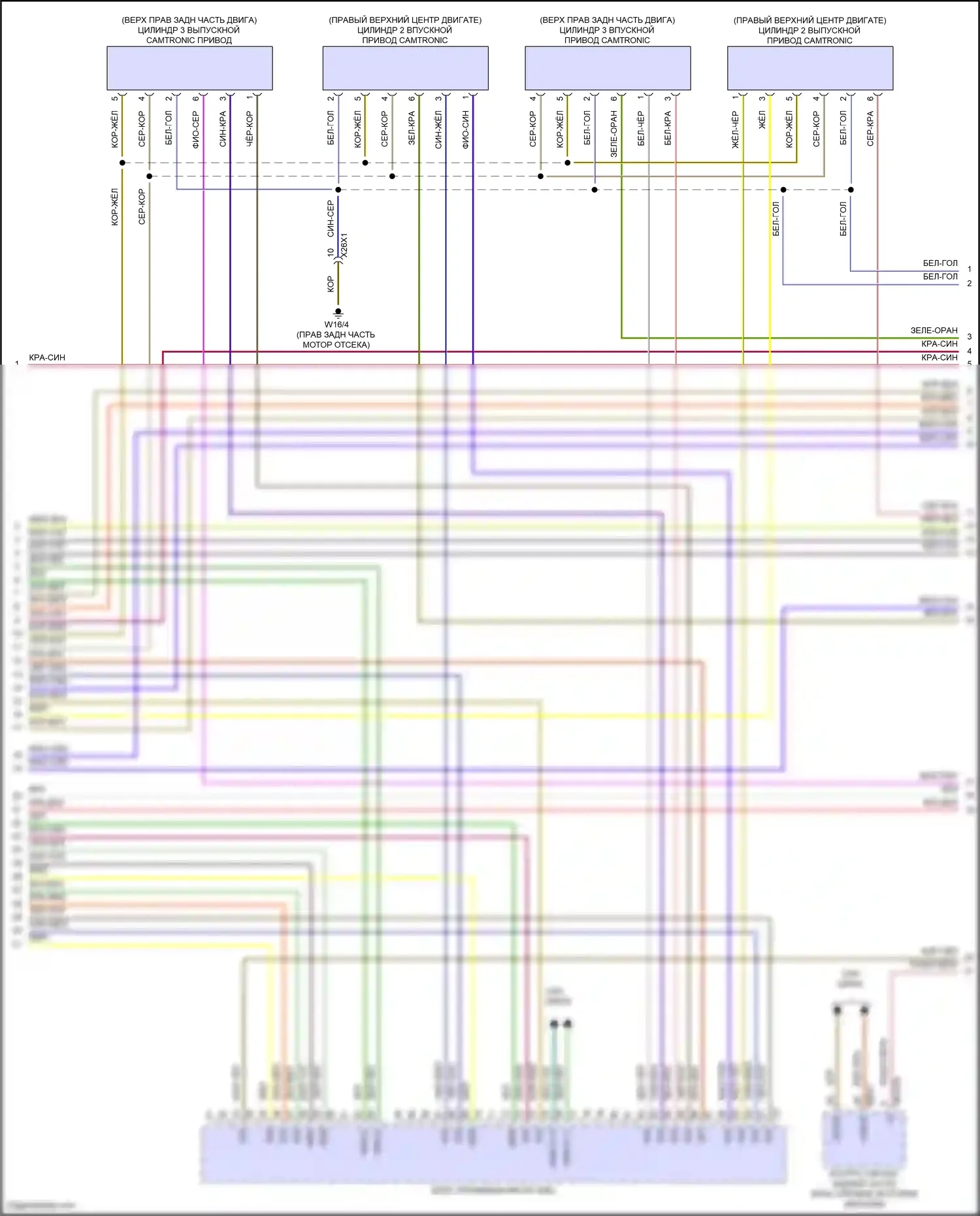 GLS-класс Mercedes-Benz X167 рестайлинг (2023-2024): Электросхема двигателя 4.0l turbo hybrid (5 из 10) 