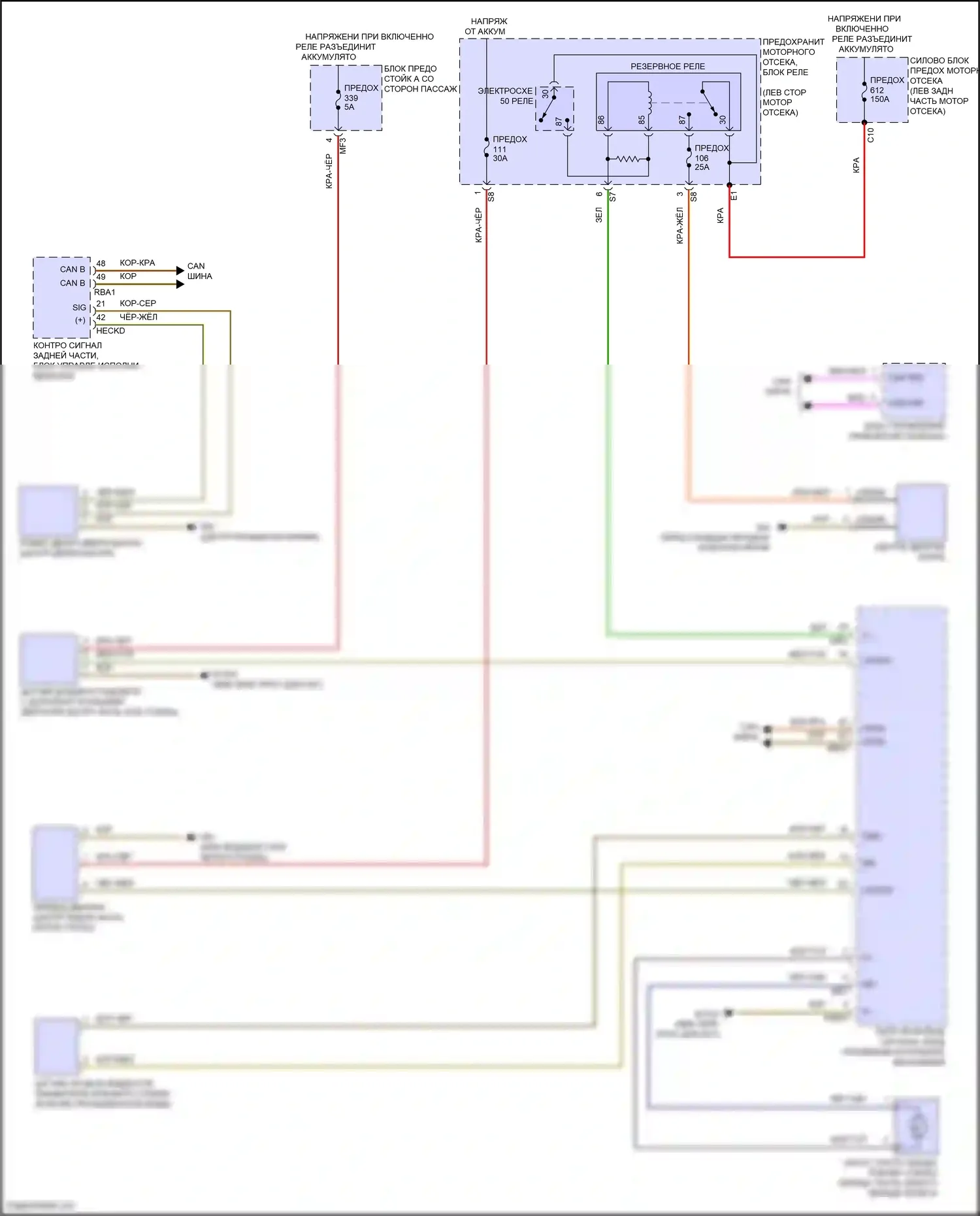GLS-класс Mercedes-Benz X167 рестайлинг (2023-2024): Дворники и омыватели электросхема 