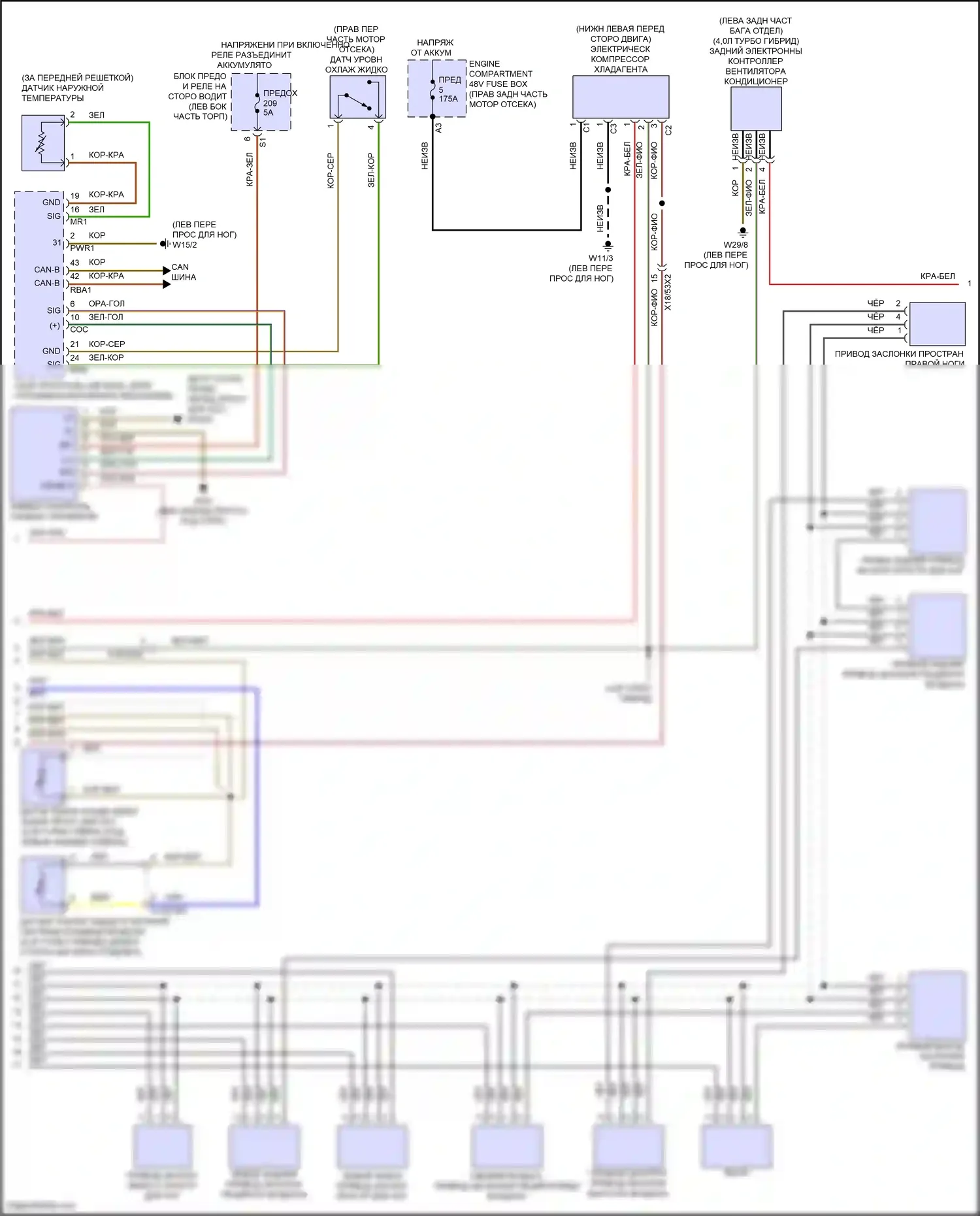 GLS-класс Mercedes-Benz X167 рестайлинг (2023-2024): Электросхема климат контроля (5 из 7) 