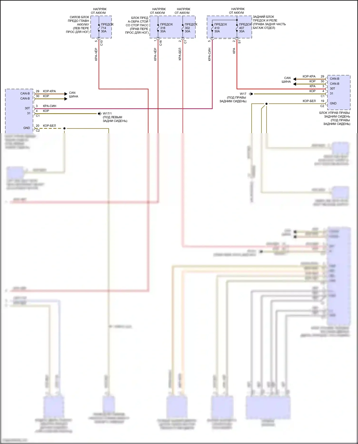 GLS-класс Mercedes-Benz X167 рестайлинг (2023-2024): Электросхема подсветки приборной панели (3 из 3) 