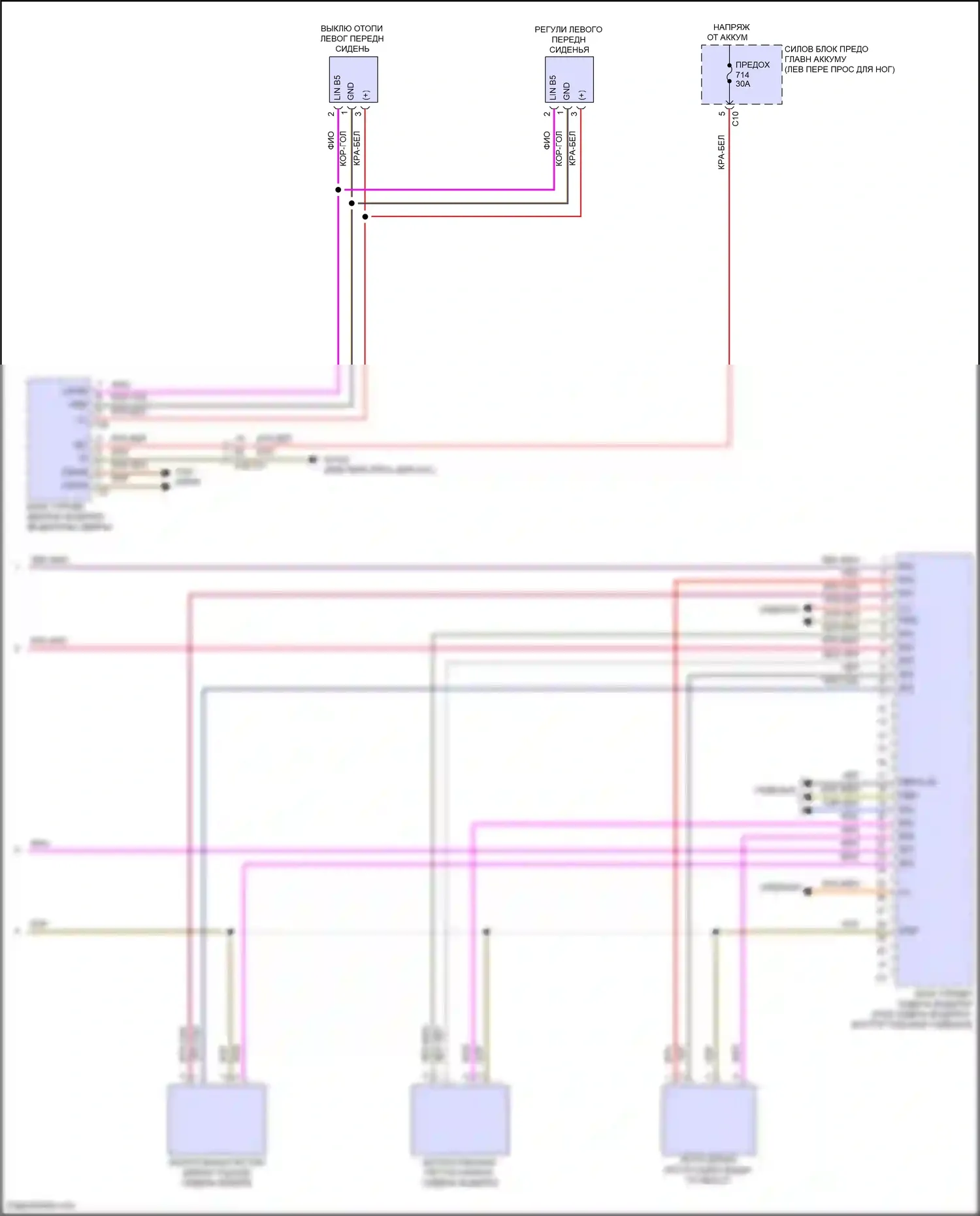 GLS-класс Mercedes-Benz X167 рестайлинг (2023-2024): Электросхема сиденья памяти водителя (2 из 2) 