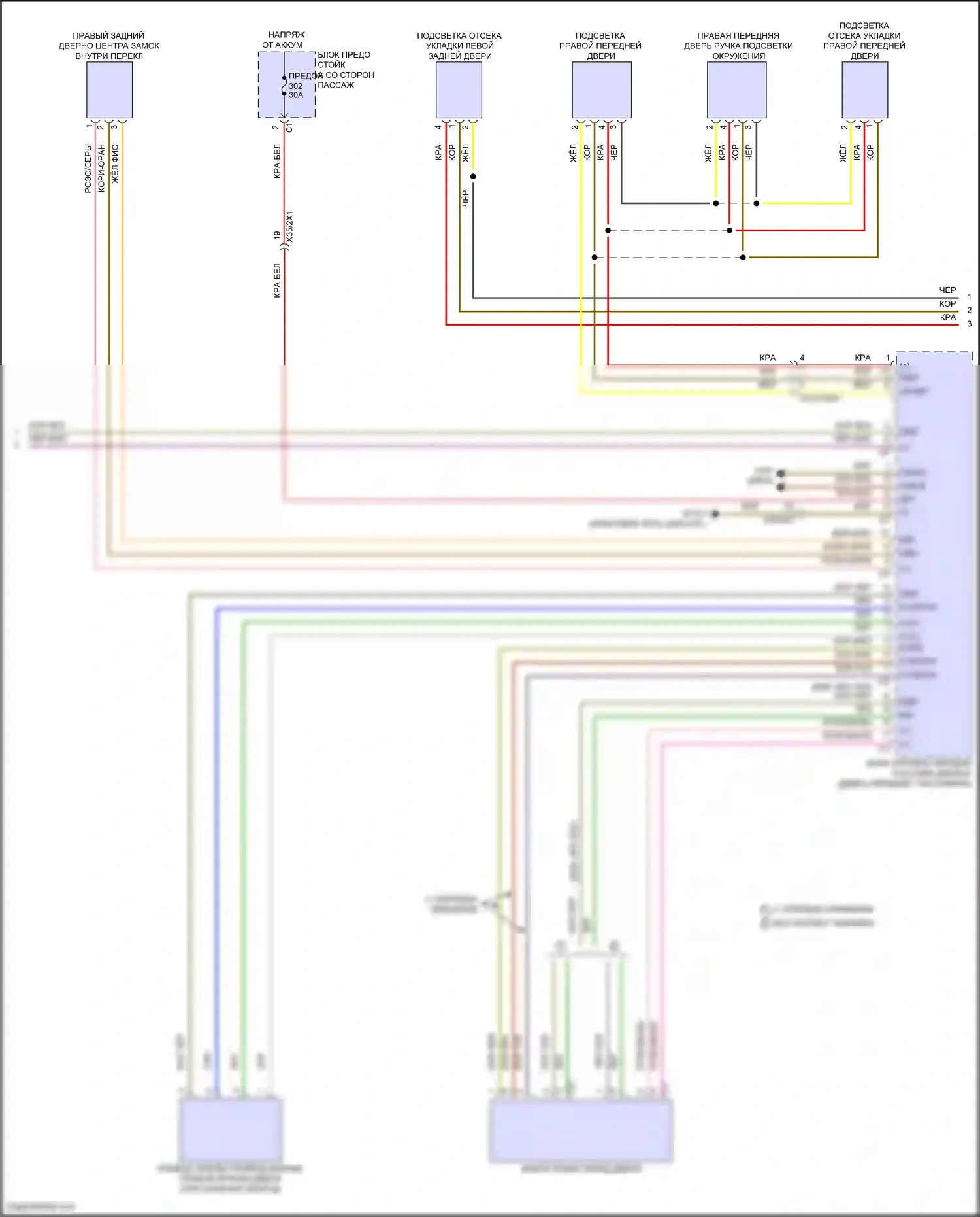GLS-класс Mercedes-Benz X167 рестайлинг (2023-2024): Электросхема центрального замка с автоблокировкой (2 из 5) 