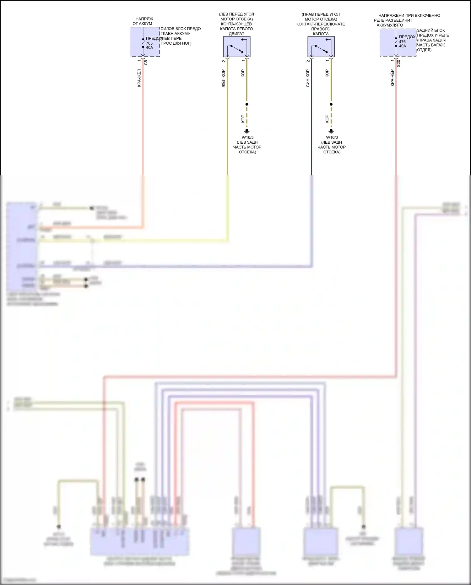 GLS-класс Mercedes-Benz X167 рестайлинг (2023-2024): Электросхема центрального замка с автоблокировкой (4 из 5) 