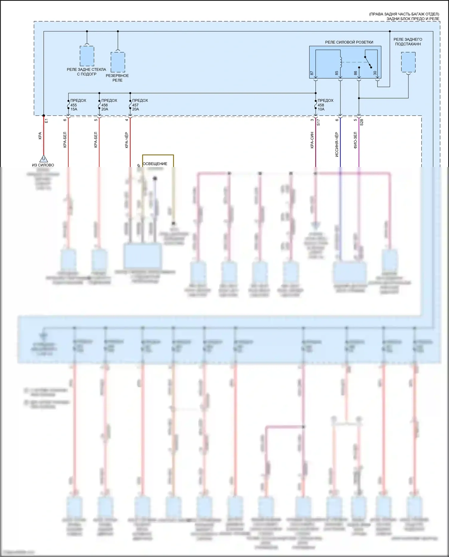 GLS-класс Mercedes-Benz X167 (2019-2023): Электросхема блока предохранителей реле (10 из 13) 