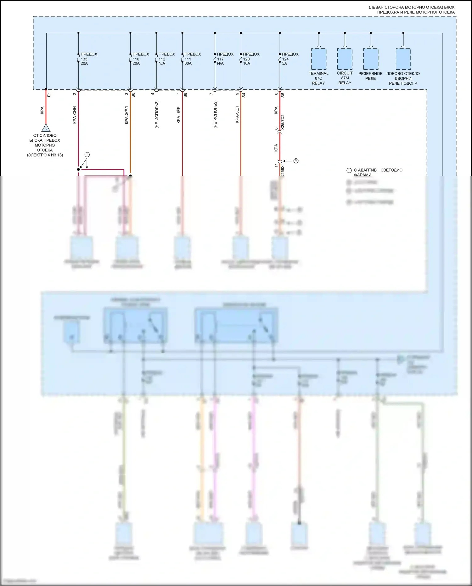GLS-класс Mercedes-Benz X167 (2019-2023): Электросхема блока предохранителей реле (7 из 13) 