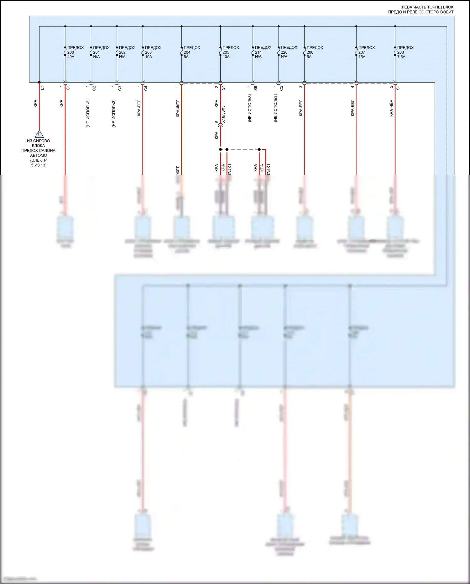 GLS-класс Mercedes-Benz X167 (2019-2023): Электросхема блока предохранителей реле (9 из 13) 