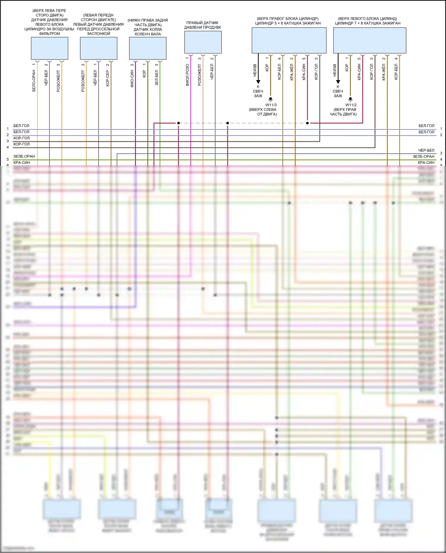 GLS-класс Mercedes-Benz X167 (2019-2023): Электросхема двигателя 4.0л турбо гибрид, электросхема органов управления двигателем (8 из 10) 