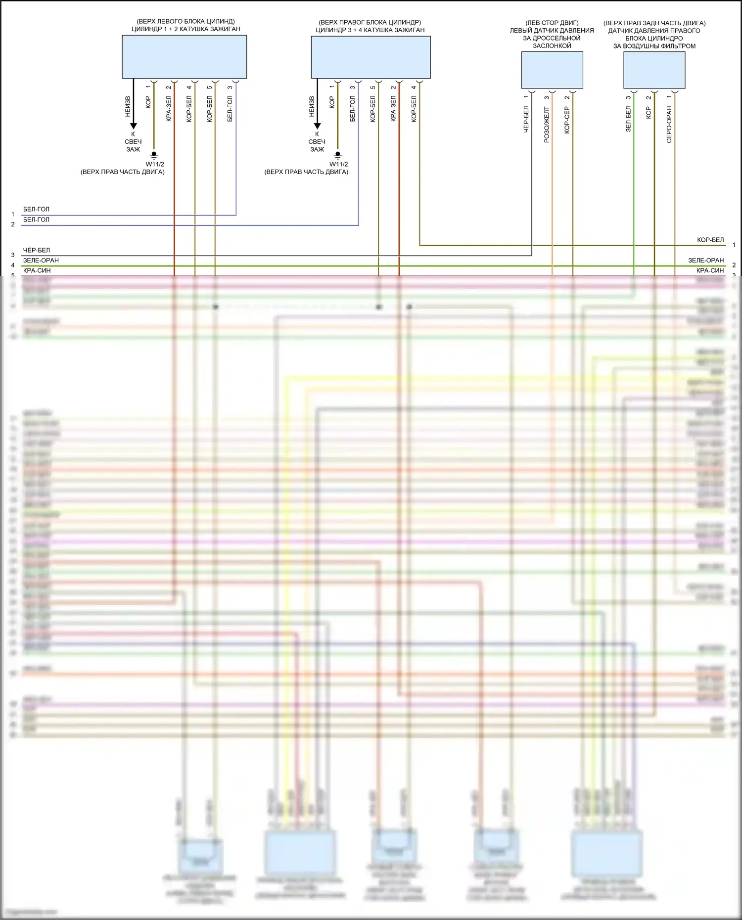 GLS-класс Mercedes-Benz X167 (2019-2023): Электросхема двигателя 4.0л турбо гибрид, электросхема органов управления двигателем (9 из 10) 