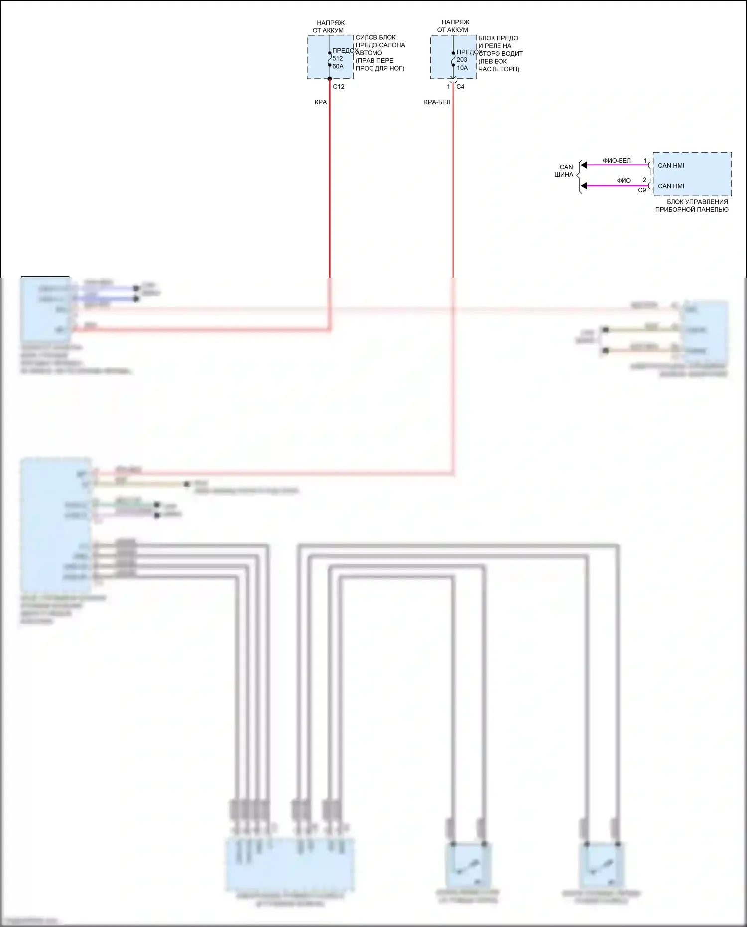 GLS-класс Mercedes-Benz X167 (2019-2023): Электросхема автоматической коробки передач 