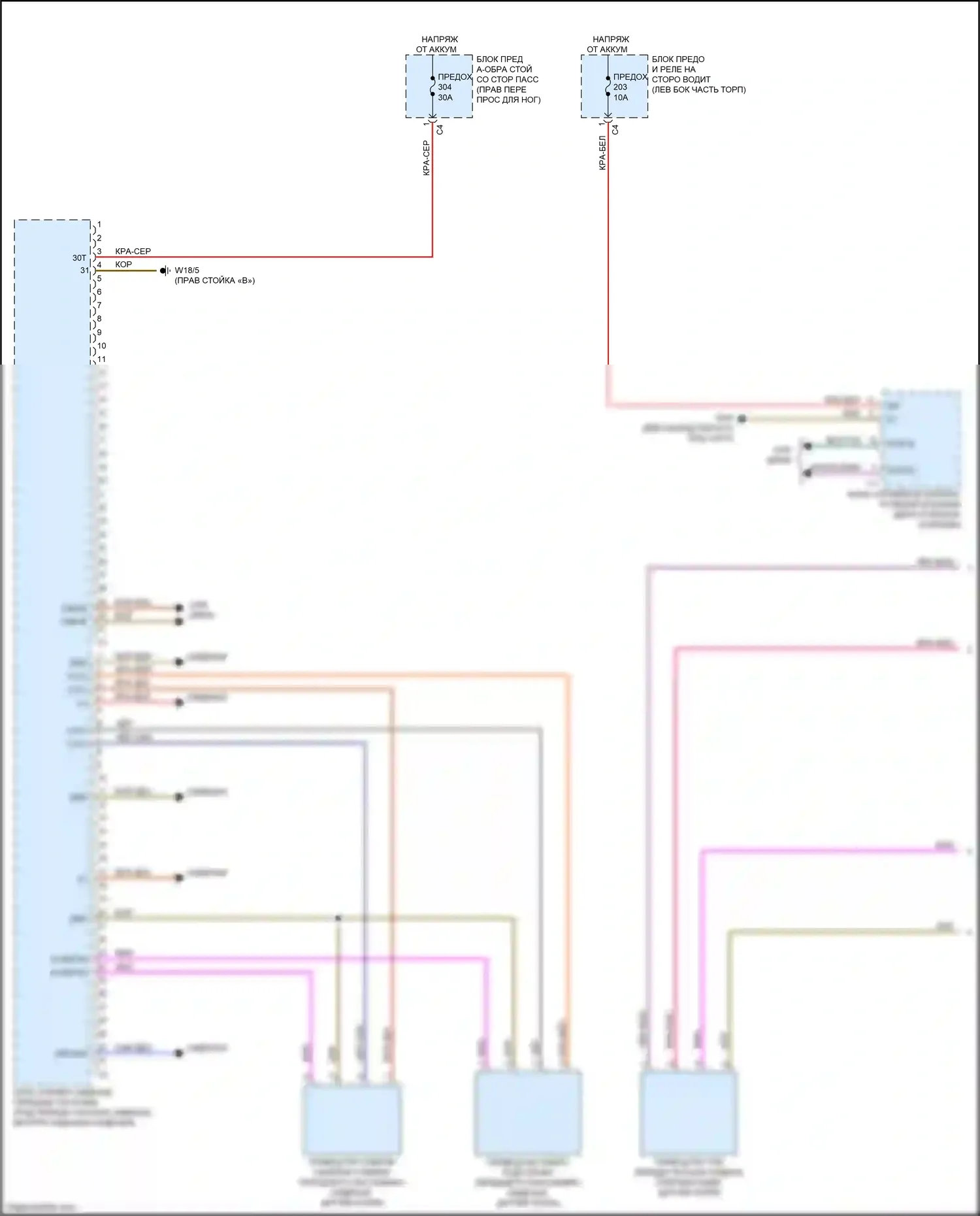 GLS-класс Mercedes-Benz X167 (2019-2023): Электросхема сиденья памяти пассажира (1 из 2) 