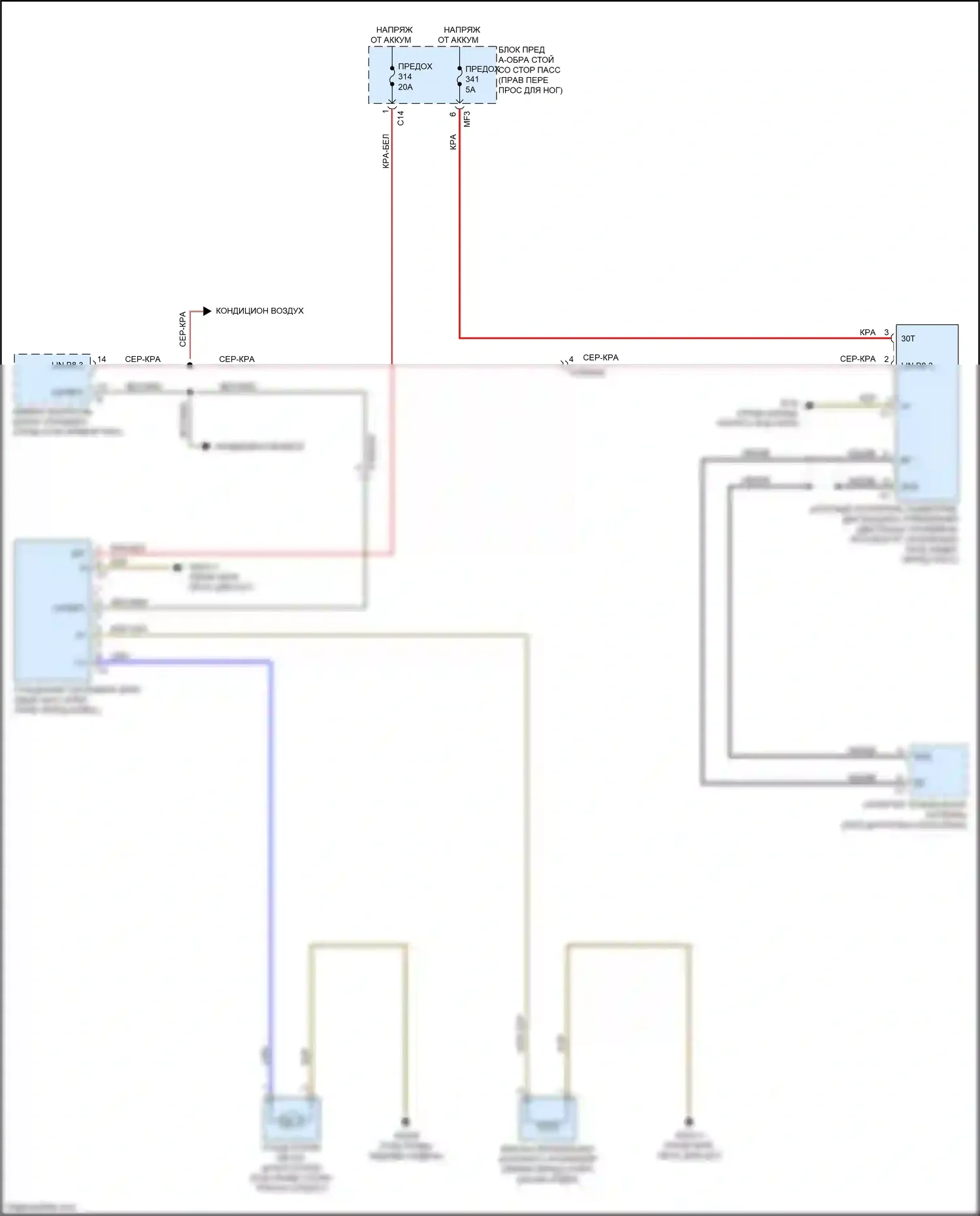 GLS-класс Mercedes-Benz X167 (2019-2023): Электросхема штатного отопителя 