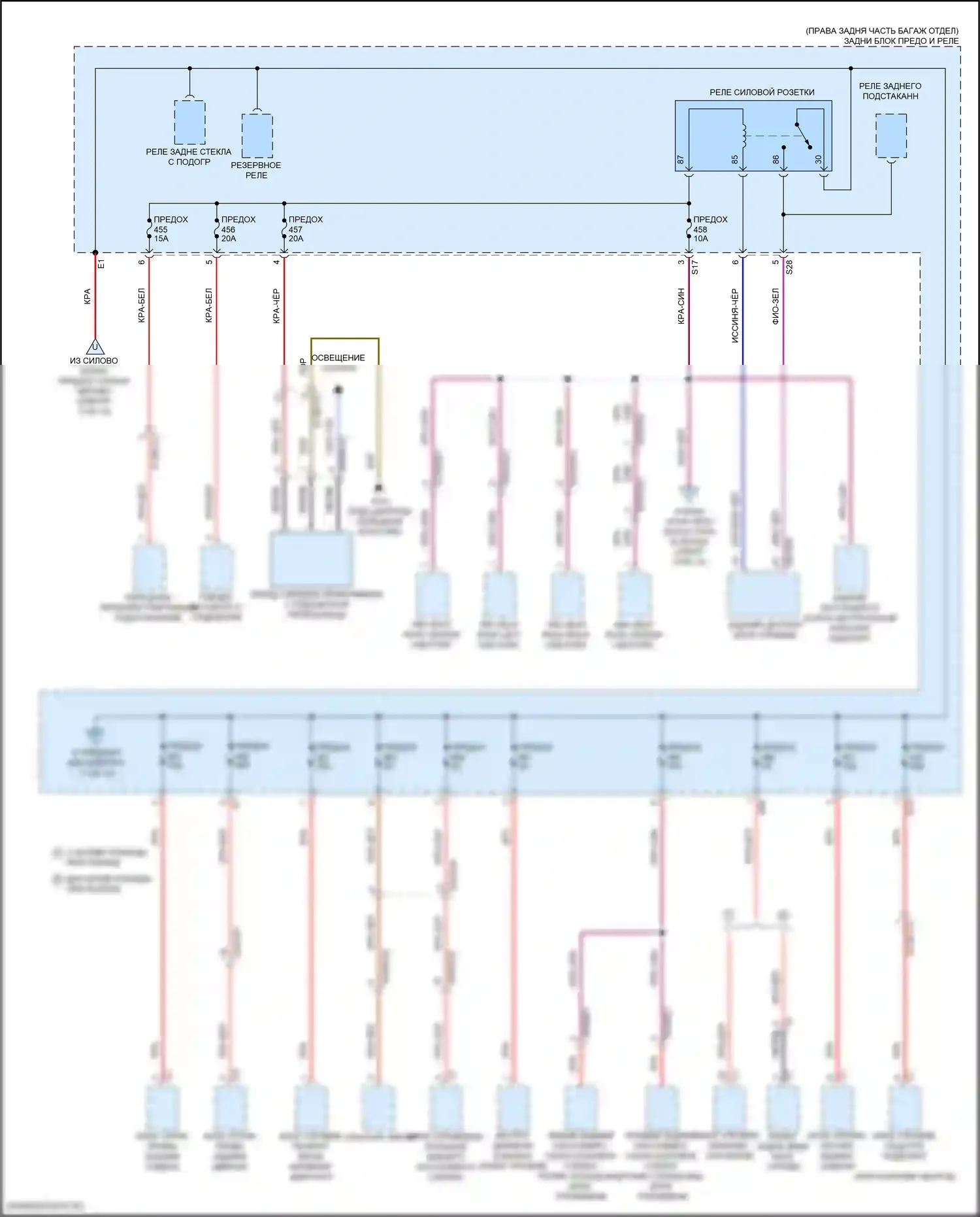 Maybach GLS-класс Mercedes-Benz X167 (2019-2023): Электросхема блока предохранителей реле (10 из 13) 