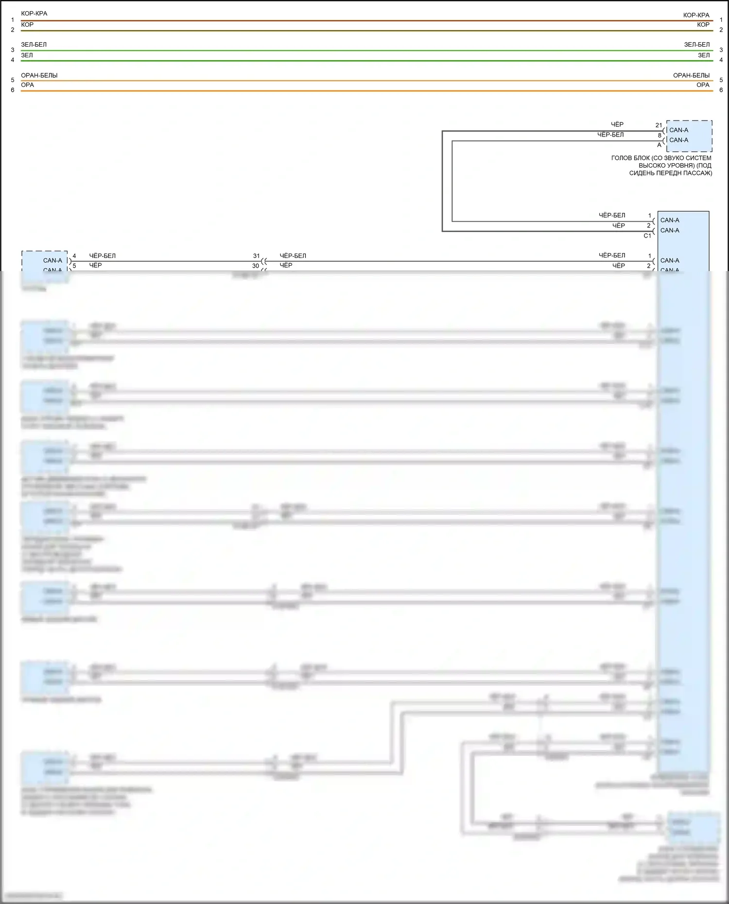 Maybach GLS-класс Mercedes-Benz X167 (2019-2023): Электросхема шины высокого/низкого уровня (5 из 8) 