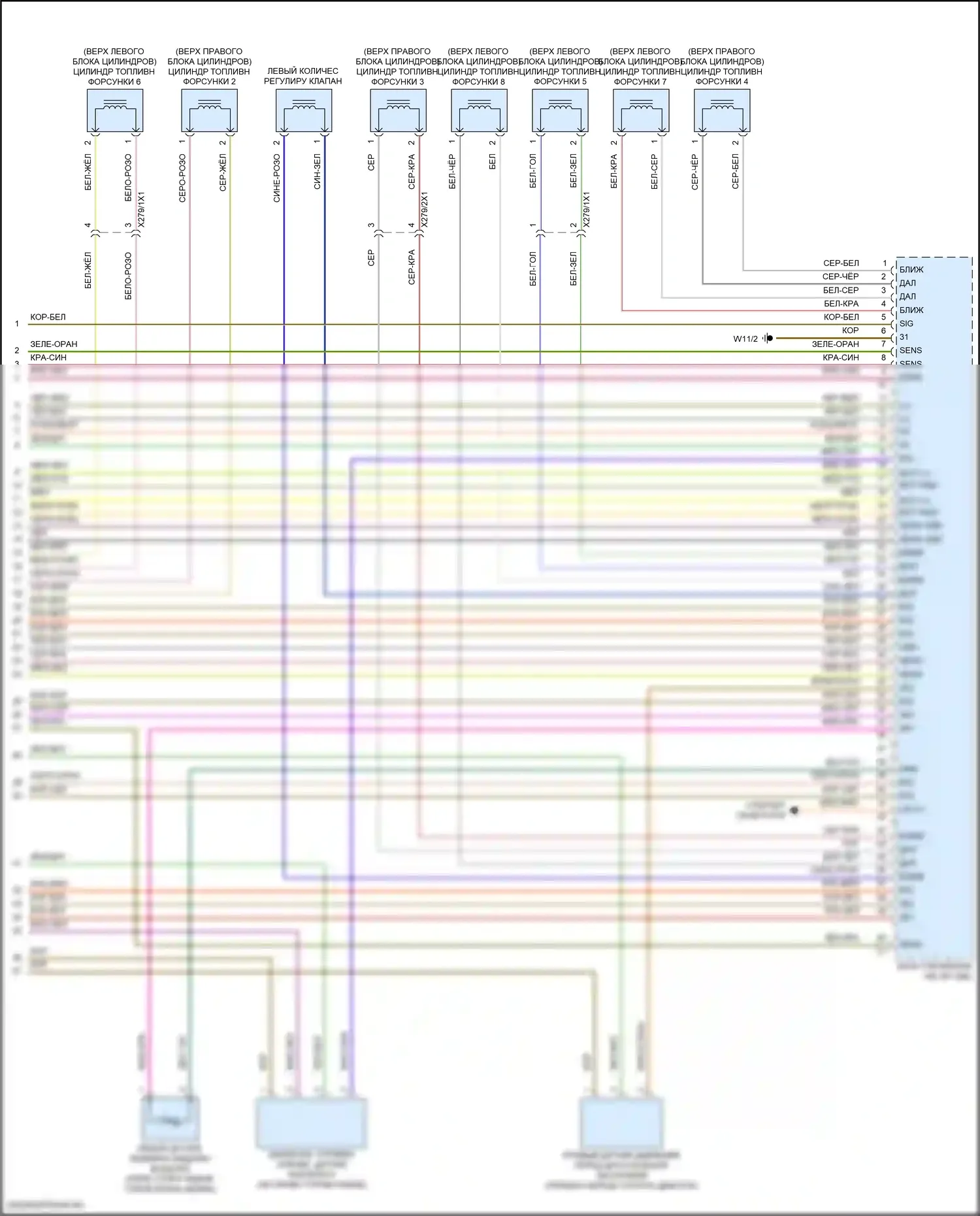 Maybach GLS-класс Mercedes-Benz X167 (2019-2023): Электросхема двигателя 4.0л турбо гибрид, электросхема органов управления двигателем (10 из 10) 