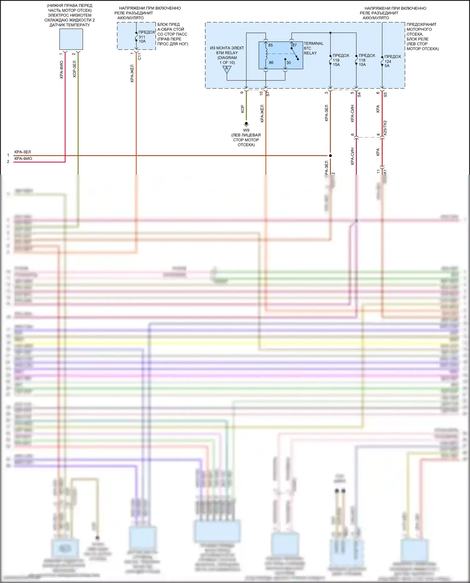 Maybach GLS-класс Mercedes-Benz X167 (2019-2023): Электросхема двигателя 4.0л турбо гибрид, электросхема органов управления двигателем (3 из 10) 