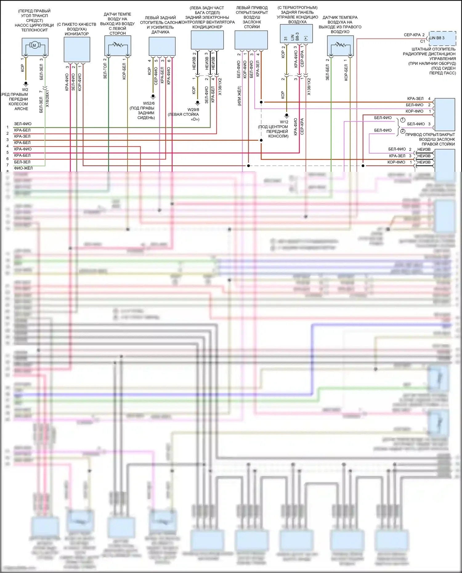 Maybach GLS-класс Mercedes-Benz X167 (2019-2023): Электросхема климат контроля (2 из 5) 