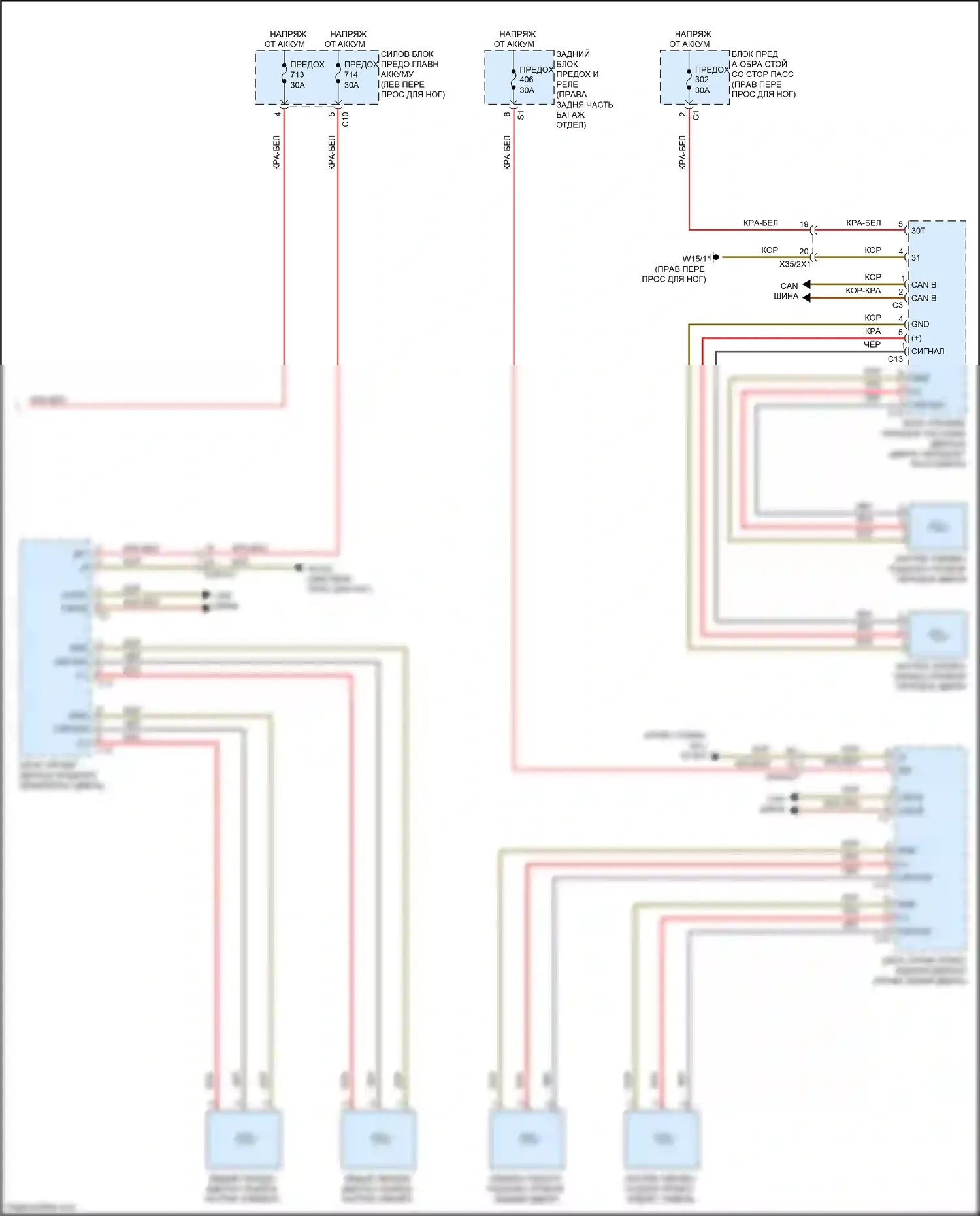 Maybach GLS-класс Mercedes-Benz X167 (2019-2023): Электросхема с подогревом подлокотника (2 из 2) 