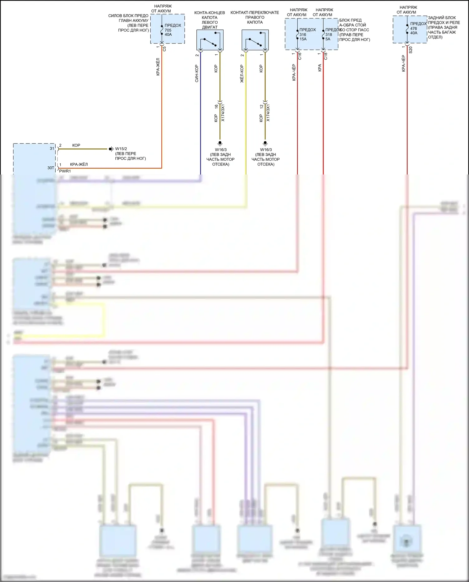 Maybach GLS-класс Mercedes-Benz X167 (2019-2023): Электросхема центрального замка с автоблокировкой (4 из 5) 