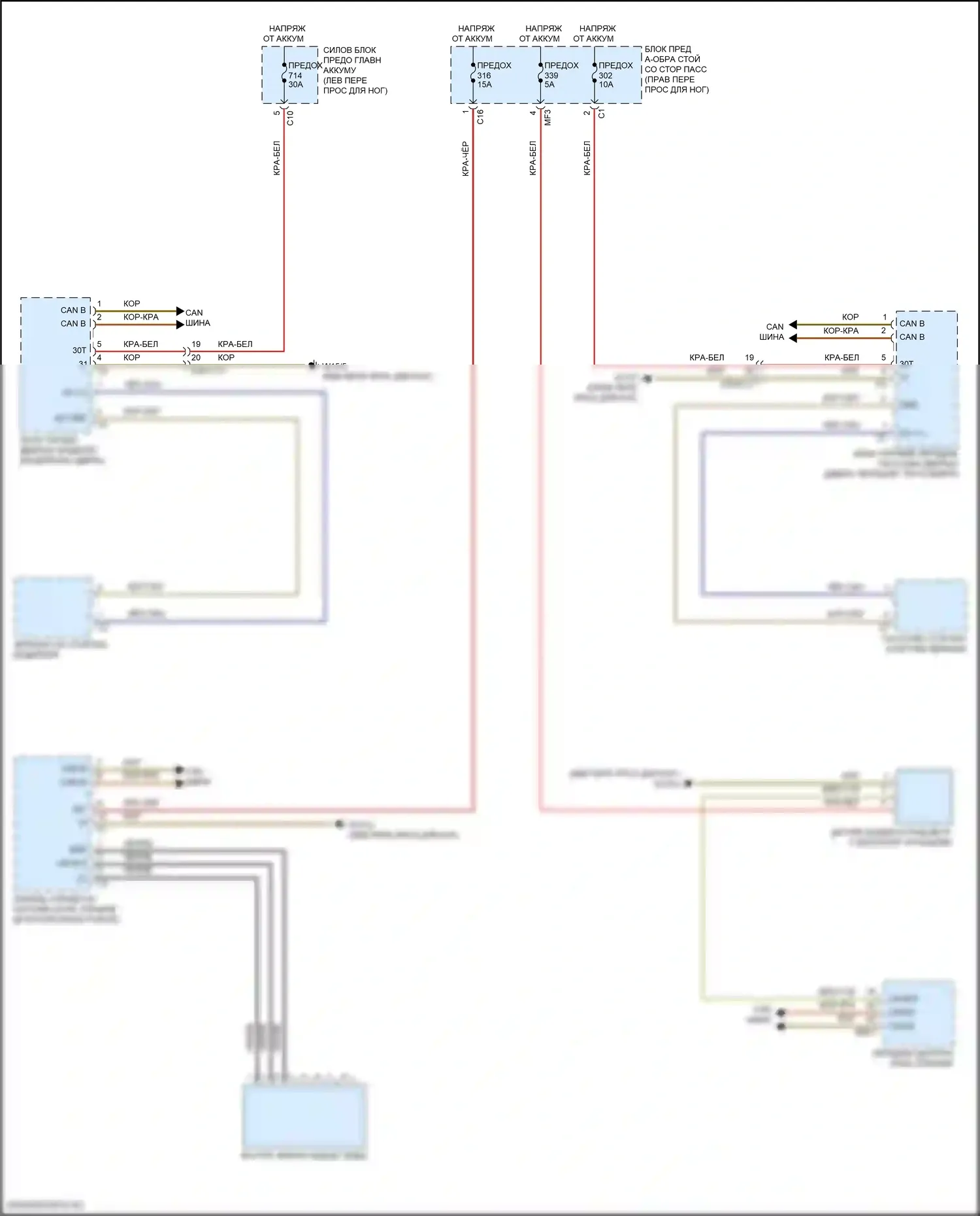 Maybach GLS-класс Mercedes-Benz X167 (2019-2023): Электросхема управления зеркалами заднего вида 