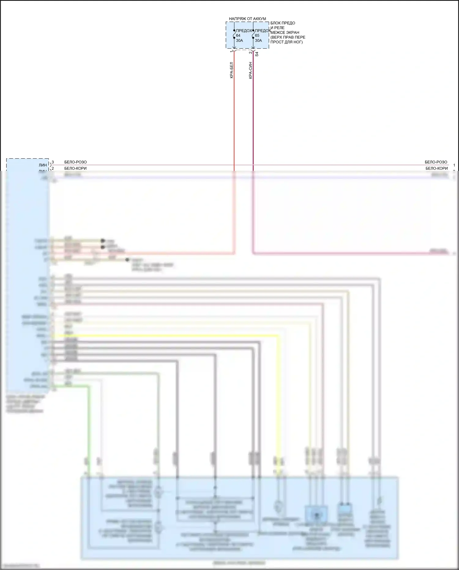 Metris Mercedes-Benz W447 (2015-2024): Электросхема зеркала питания (1 из 2) 