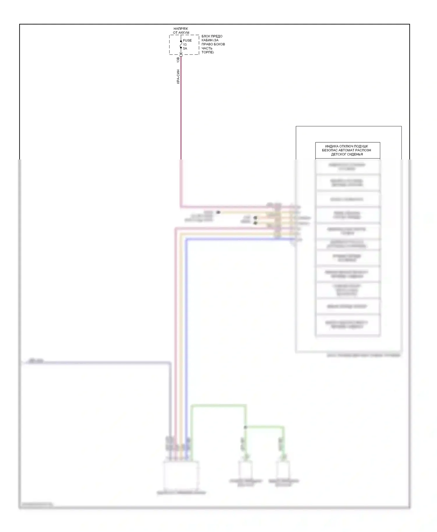 R-класс Mercedes-Benz W251 рестайлинг (2007-2010): Электросхема приборной панели (2 из 2) 