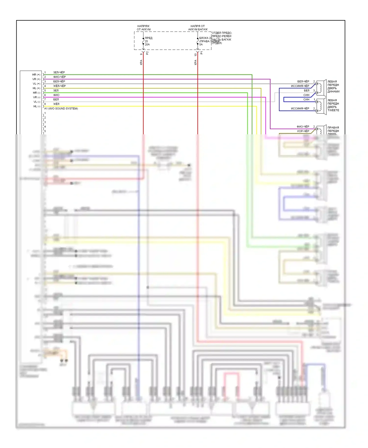 R-класс Mercedes-Benz W251 рестайлинг (2007-2010): Электросхема магнитолы comand 