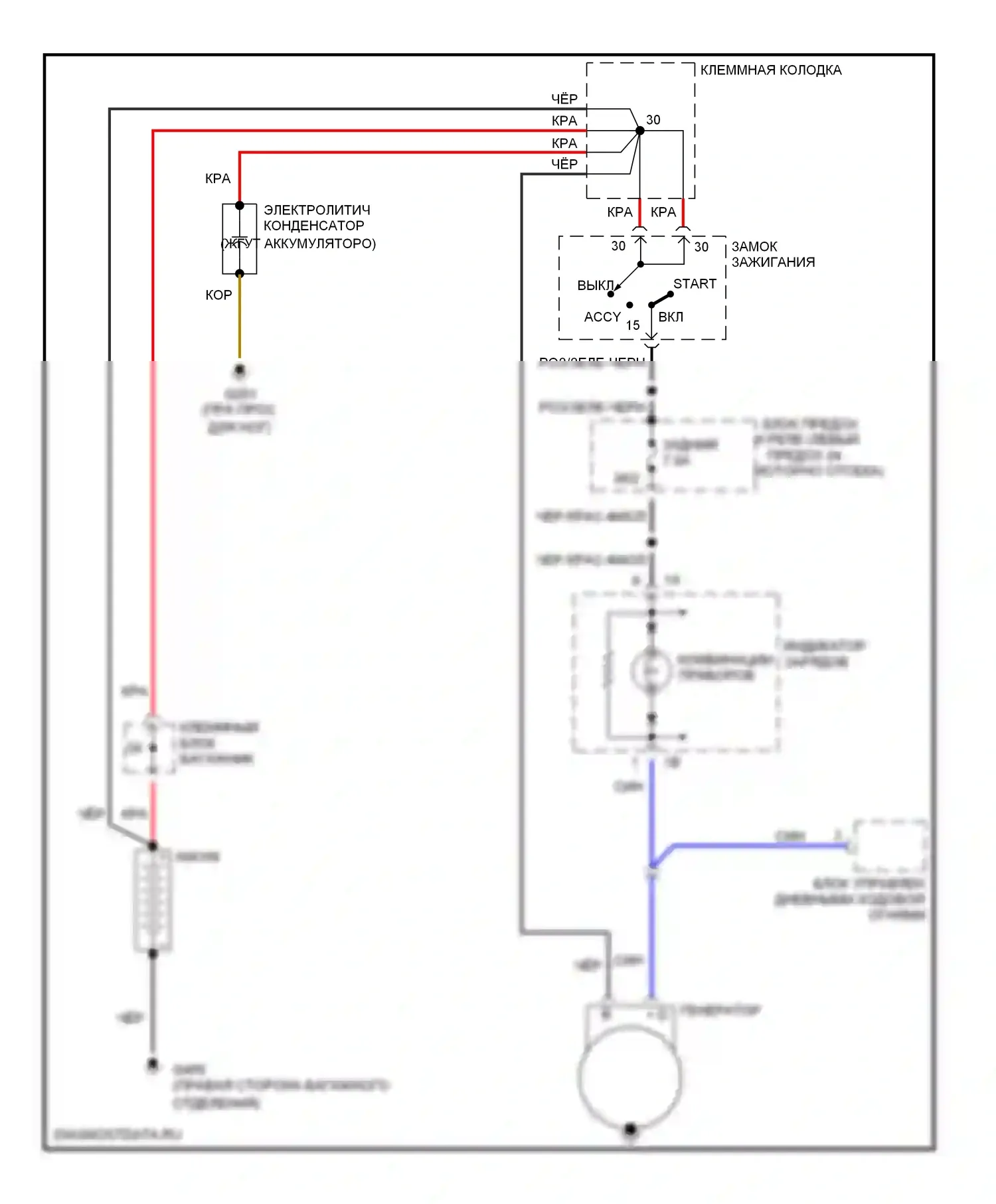 S-класс Mercedes-Benz W140 рестайлинг (1994-1999): Электросхема генератора 