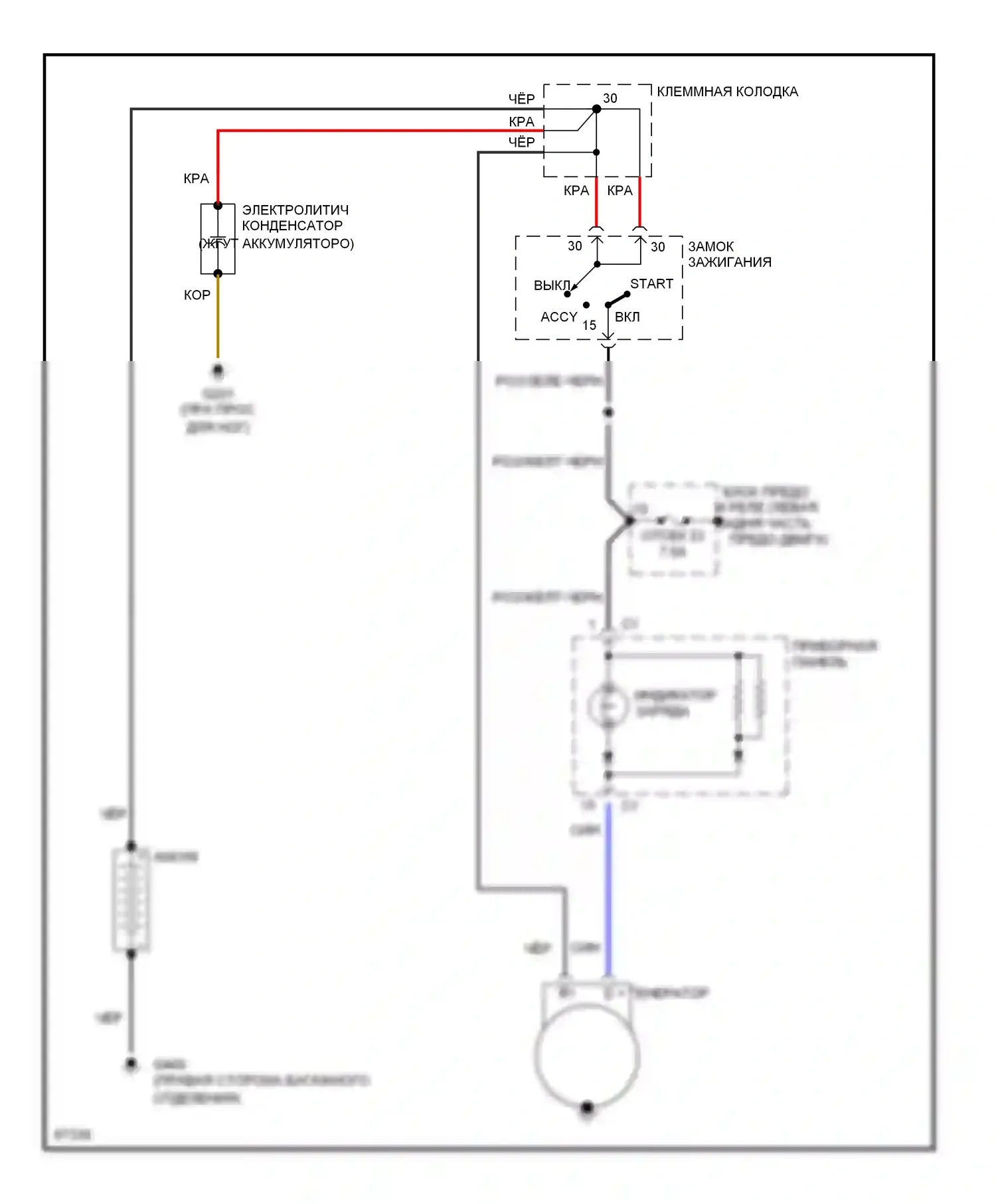 S-класс Mercedes-Benz W140 (1991-1998): Электросхема генератора 
