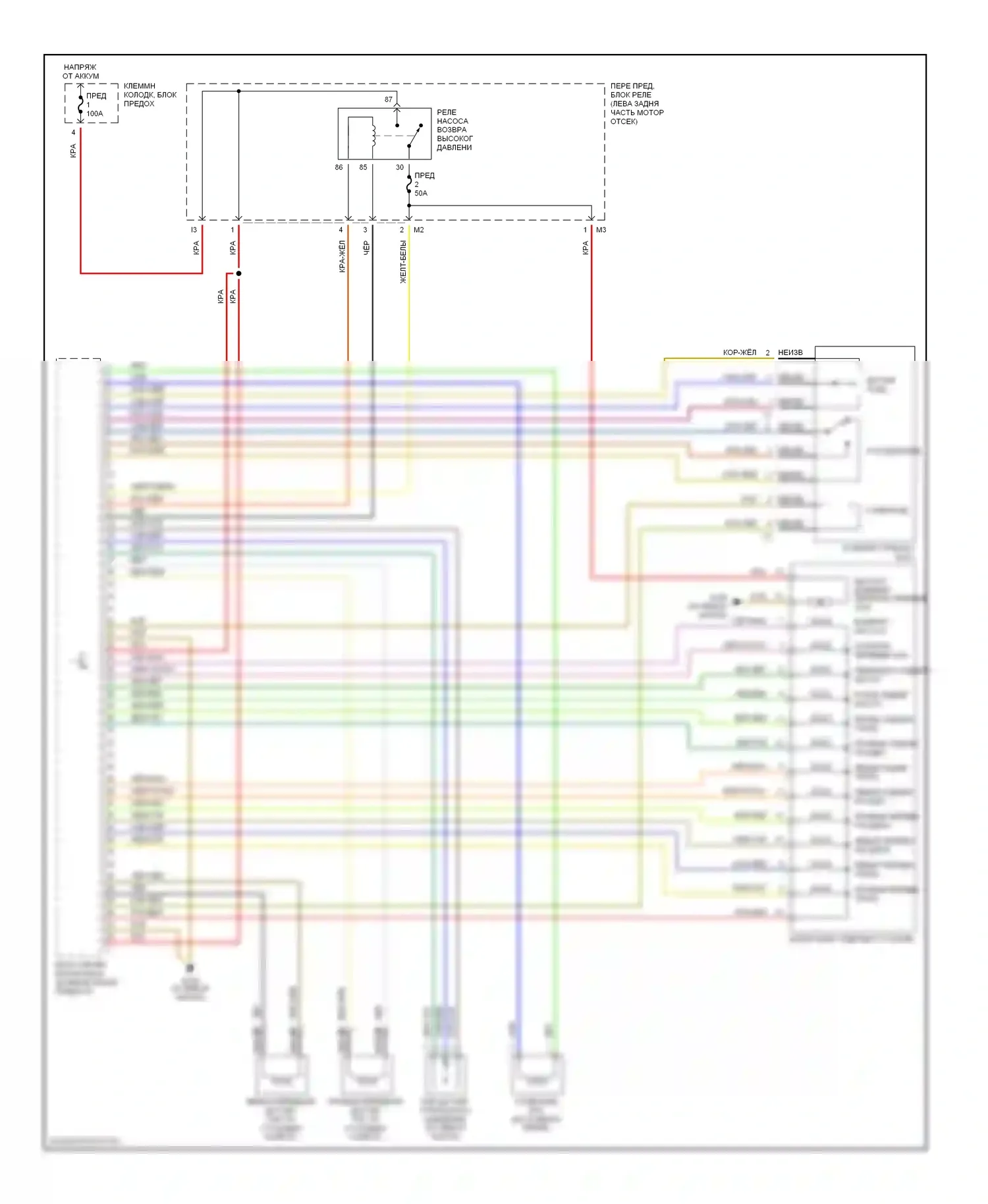 S-класс AMG Mercedes-Benz W220 (1999-2002): Электросхемы антиблокировочной системы abs (1 из 2) 