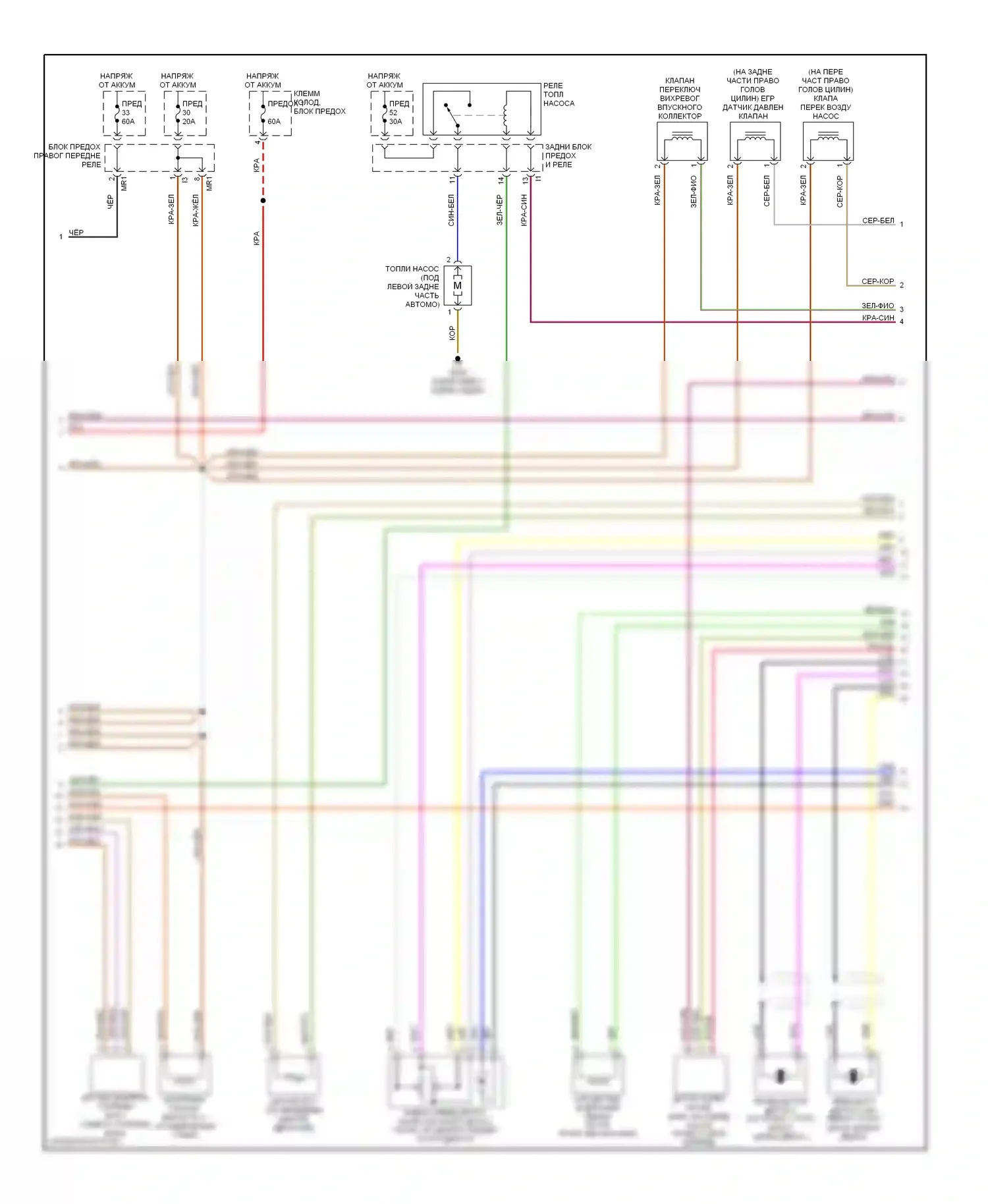 S-класс AMG Mercedes-Benz W220 (1999-2002): Электросхема двигателя 4.3ls (2 из 3) 