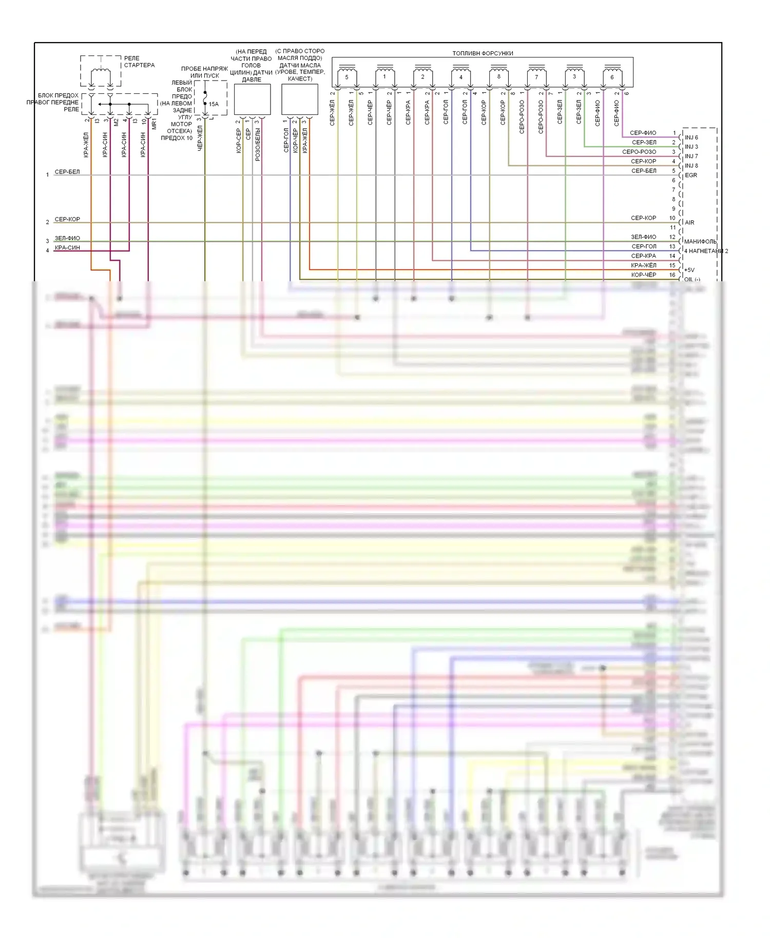 S-класс AMG Mercedes-Benz W220 (1999-2002): Электросхема двигателя 5.0ls (3 из 3) 