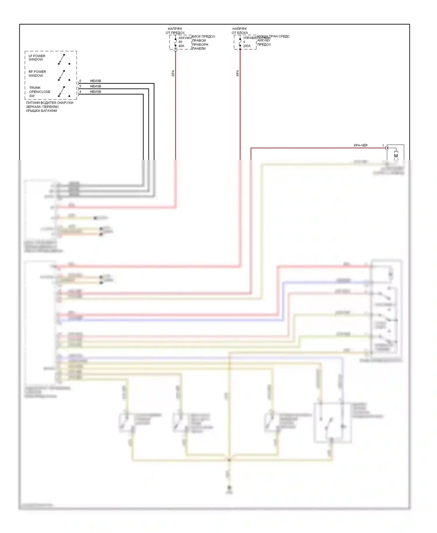 S-класс Mercedes-Benz W221 (2005-2009): Электросхема разъединения багажника 
