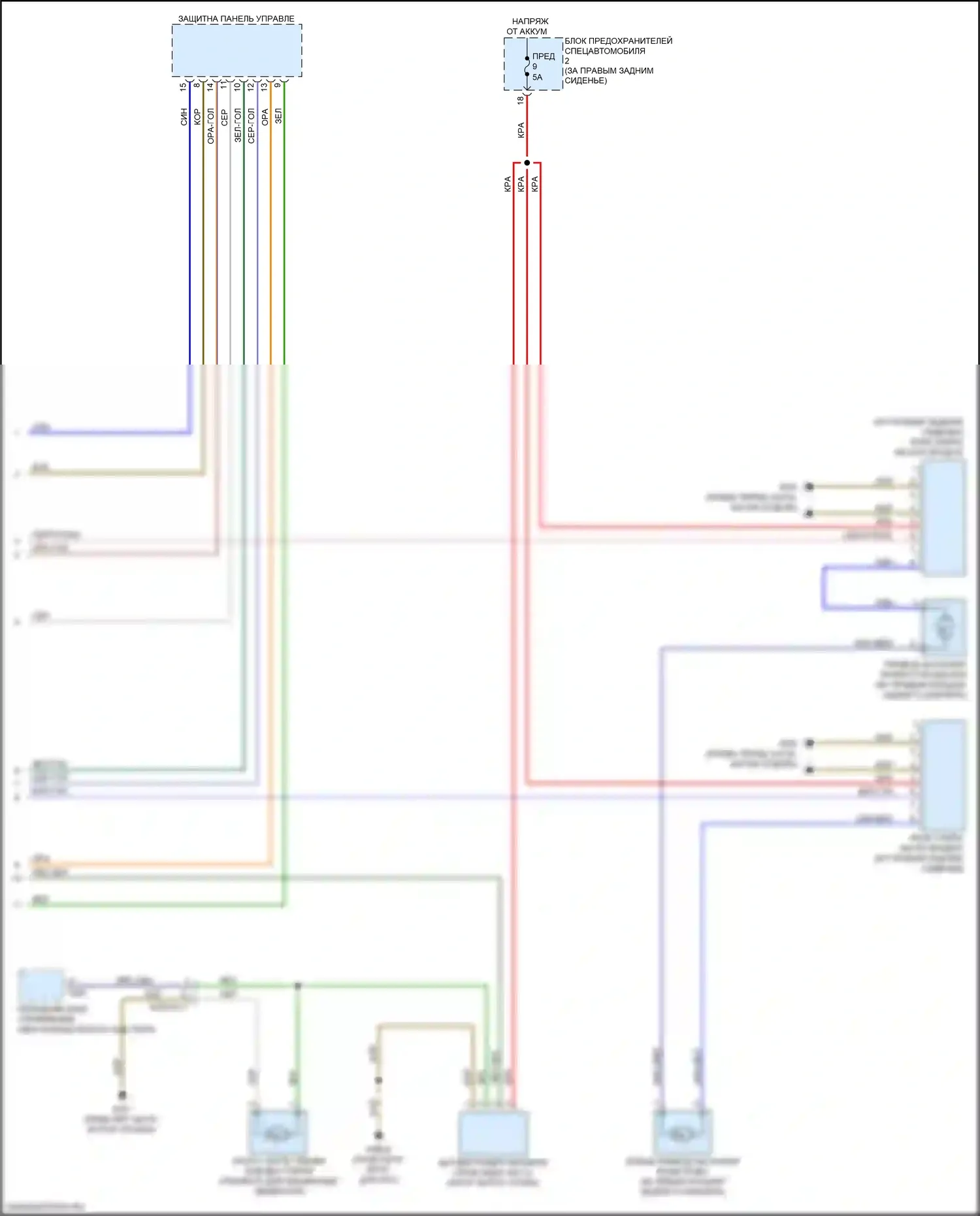 S-класс Mercedes-Benz W222/C217/A217 рестайлинг (2017-2020): Электросхема систем аварийного автомобиля (3 из 3) 
