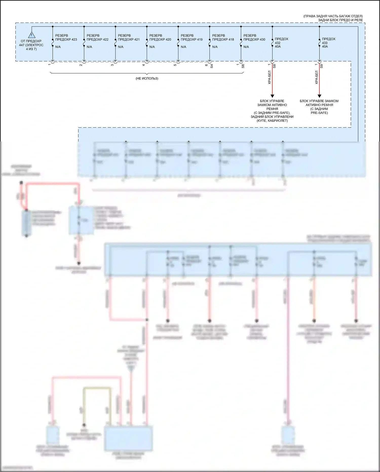 S-класс Mercedes-Benz W222/C217/A217 рестайлинг (2017-2020): Электросхема блока предохранителей реле (7 из 7) 