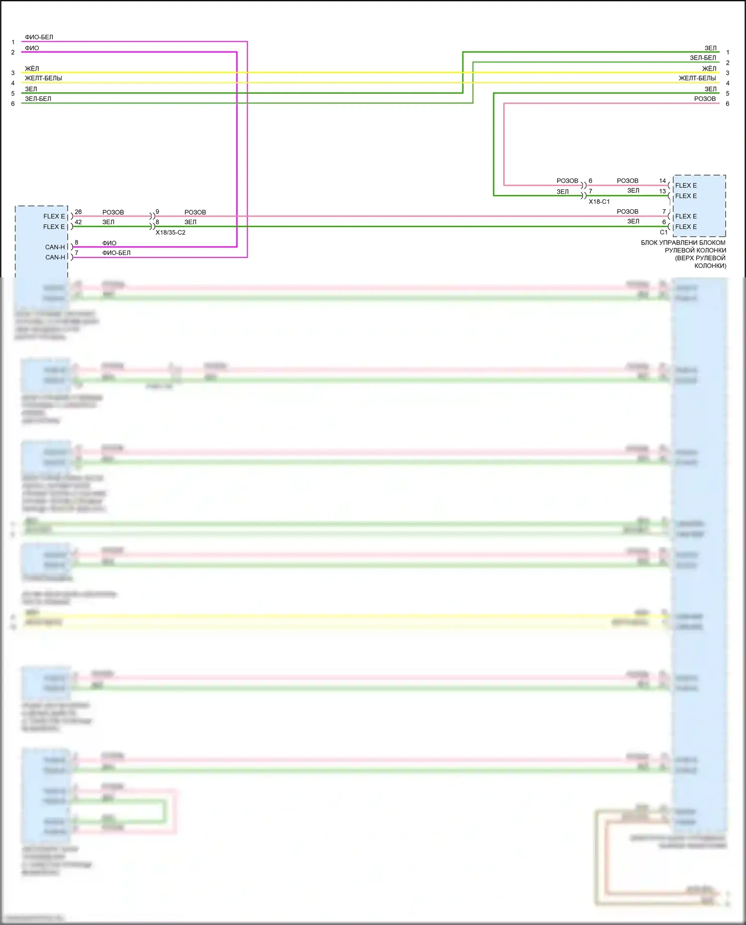 S-класс Mercedes-Benz W222/C217/A217 рестайлинг (2017-2020): Электросхема шины высокого/низкого уровня (3 из 8) 
