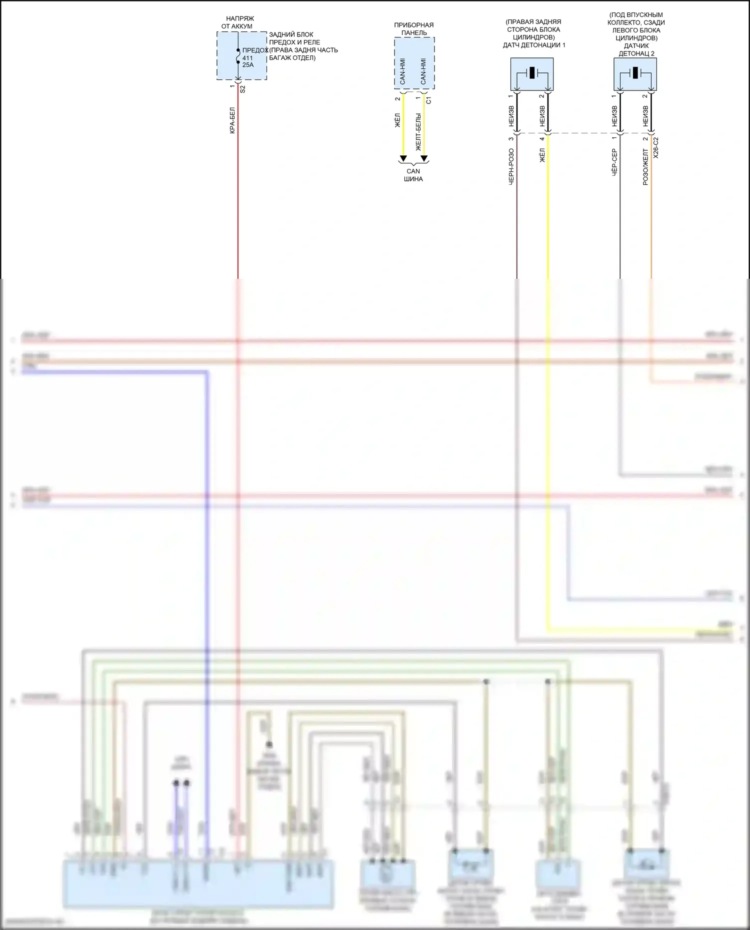 S-класс Mercedes-Benz W222/C217/A217 рестайлинг (2017-2020): Электросхема двигателя 3,0л турбо (3 из 7) 