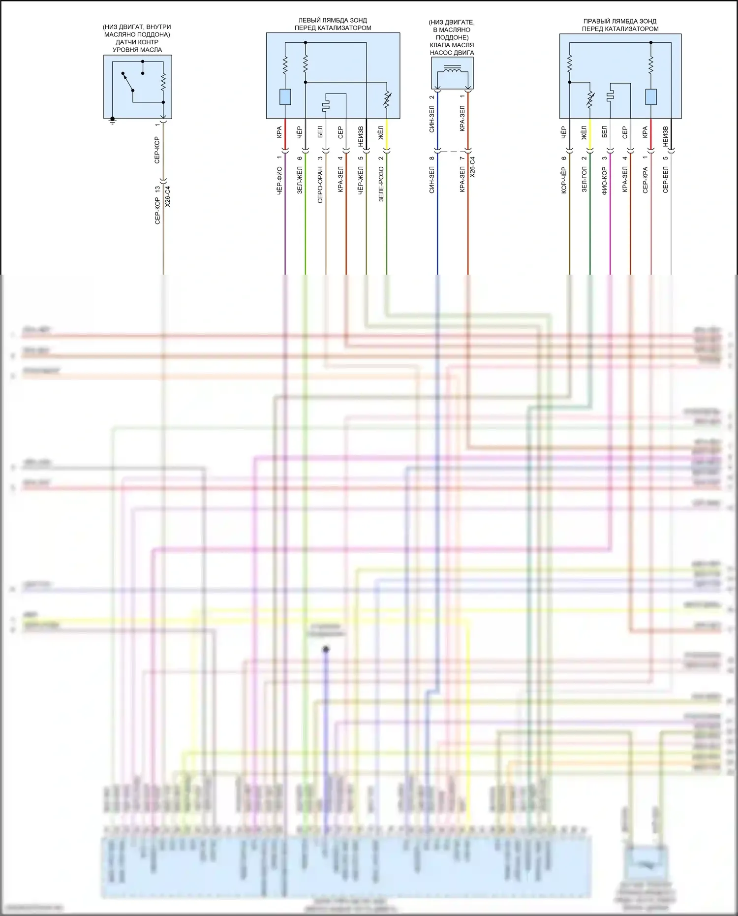 S-класс Mercedes-Benz W222/C217/A217 рестайлинг (2017-2020): Электросхема двигателя 3,0л турбо (4 из 7) 