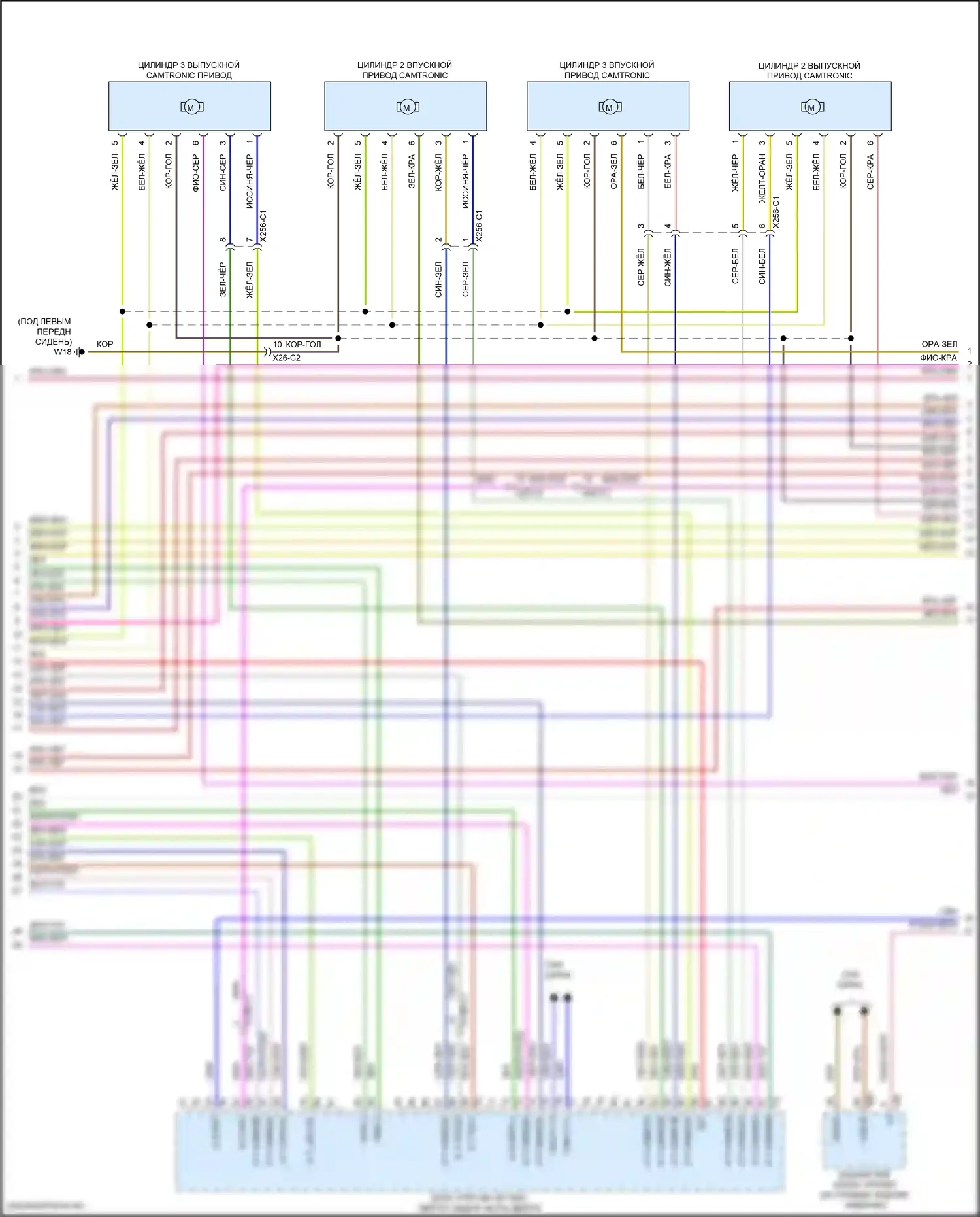 S-класс Mercedes-Benz W222/C217/A217 рестайлинг (2017-2020): Электросхема двигателя 4.0л турбо (4 из 9) 