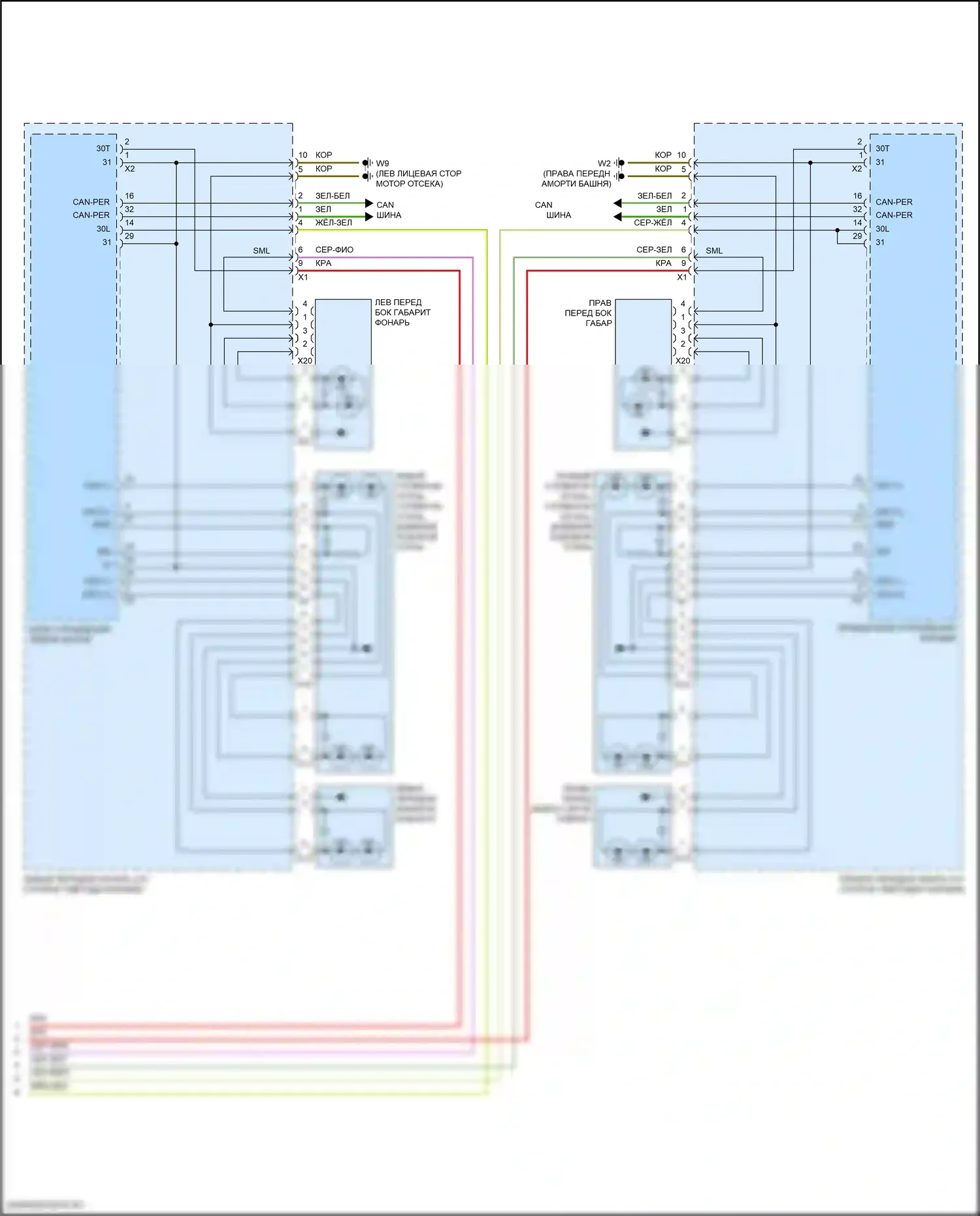 S-класс Mercedes-Benz W222/C217/A217 рестайлинг (2017-2020): Электросхема фар и фонарей (5 из 5) 